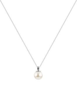 Nenalina Perlenkette Muschelkernperle Perlen-Anhänger Rund 925 Silber
