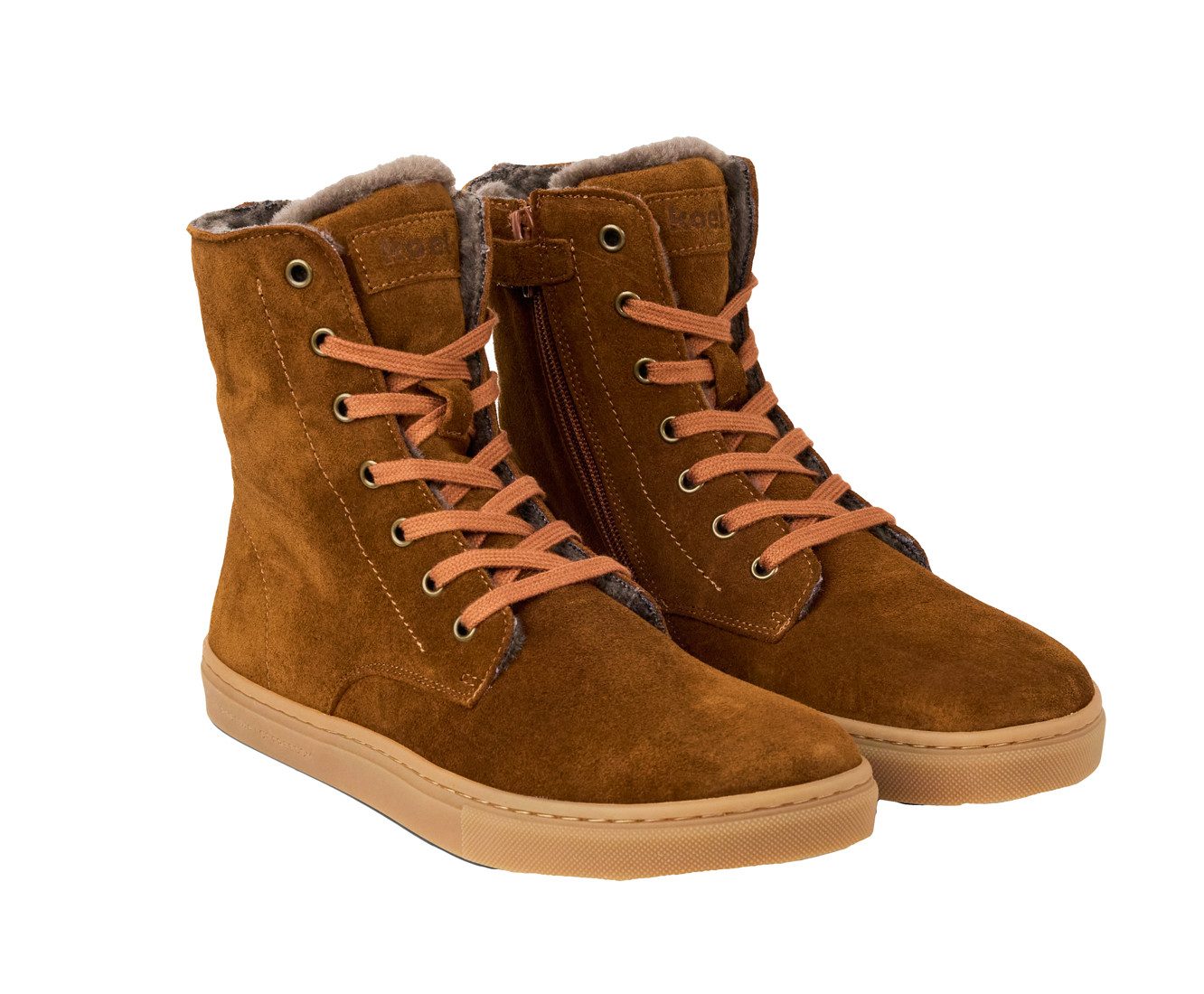 KOEL Koel Damen Barfuß Stiefeletten Hesira Wildleder Stiefel Lammfell Stiefel