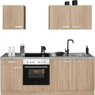 OPTIFIT Küchenzeile Leer Breite 210 cm, mit Hanseatic-Geräten, wahlweise mit Geschirrspüler