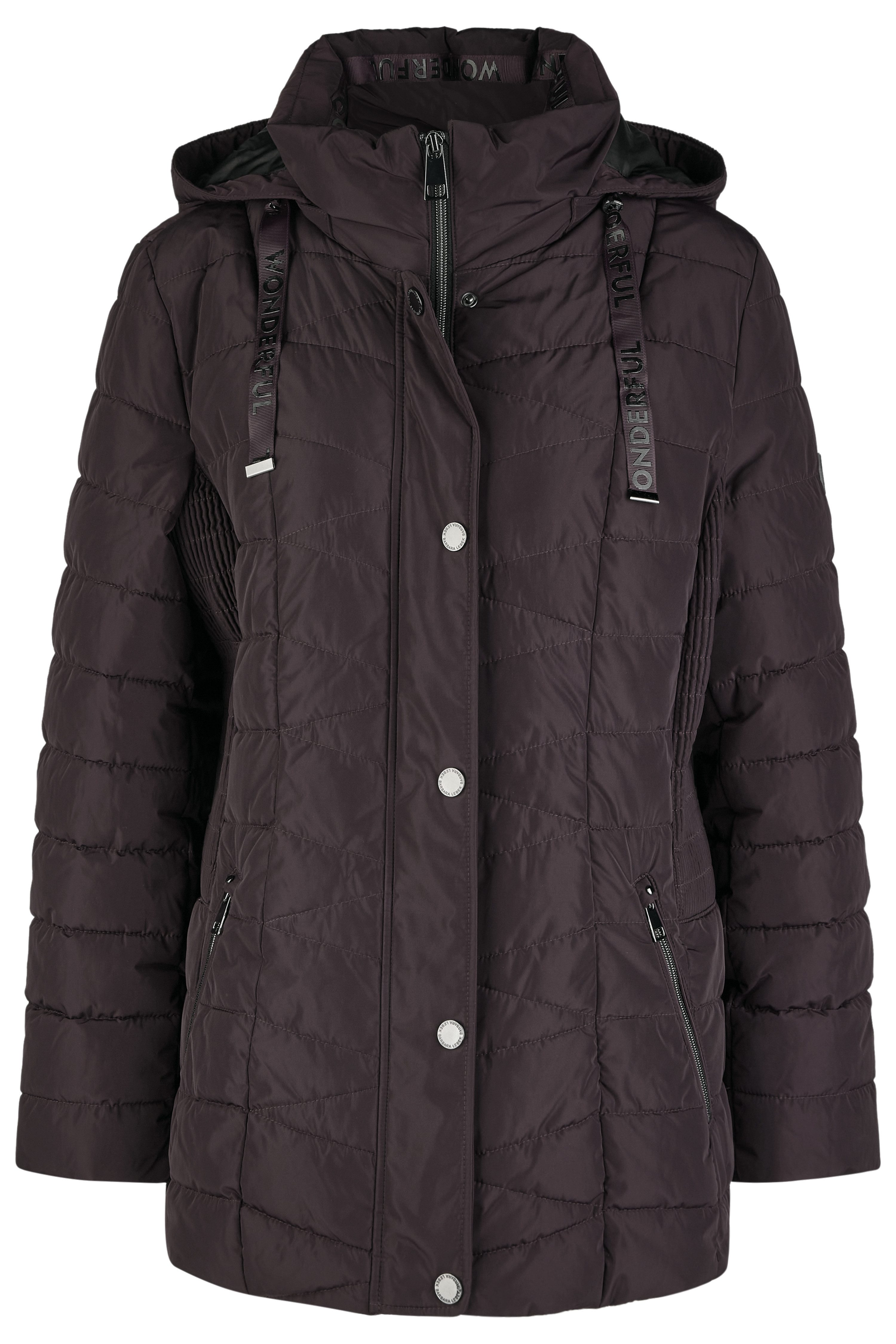 Barbara Lebek Steppjacke Barbara Lebek Jacke mit abnehmbare Kapuze 38 (1-St)