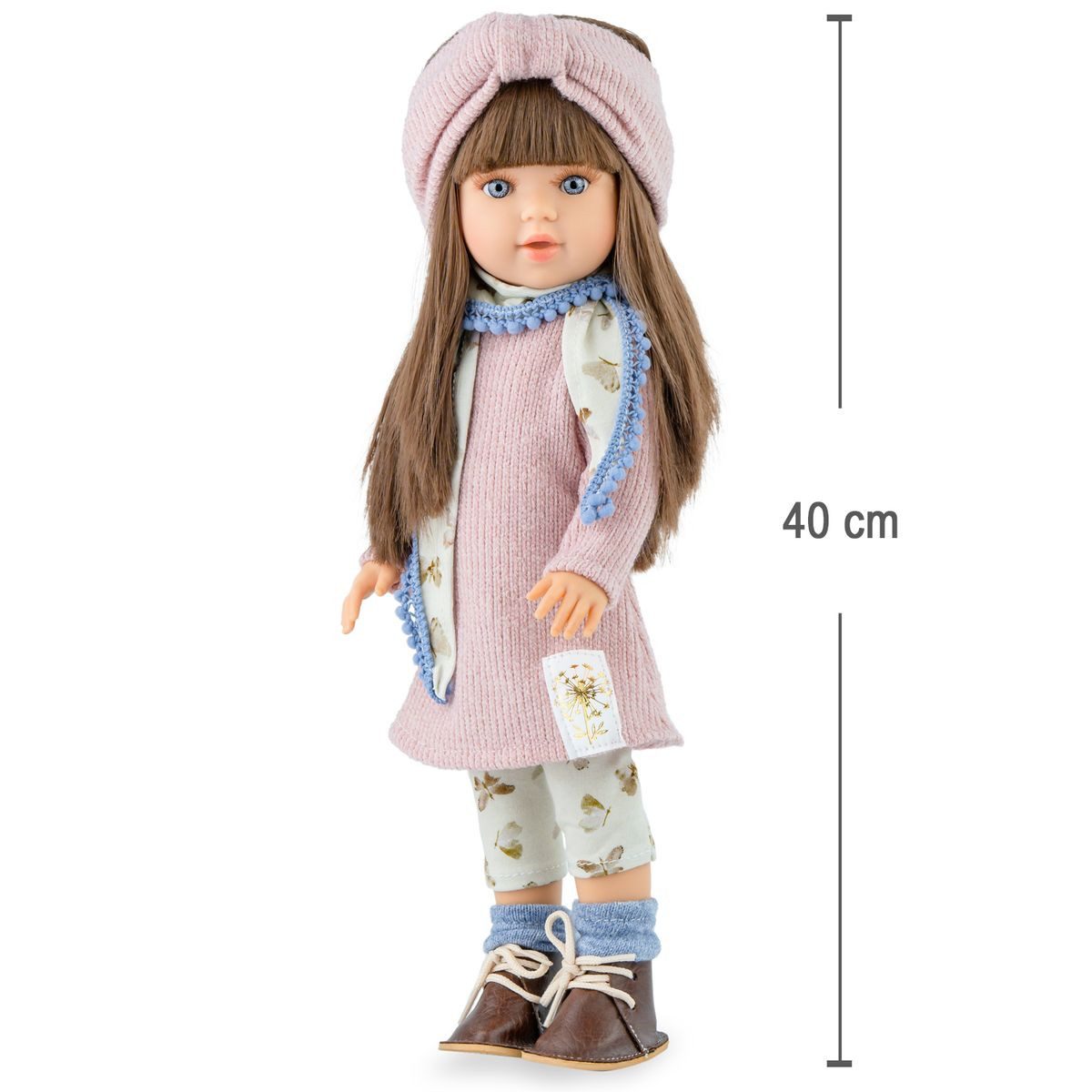 Marina & Pau Anziehpuppe Ronja 40 cm mit langen braunen Haaren und Vinylkör günstig online kaufen
