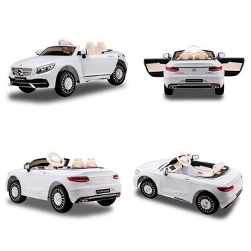 ES-Toys Elektro-Kinderauto Kinderauto Mercedes S650, Belastbarkeit 35 kg, Maybach EVA-Reifen MP3 USB lizenziert