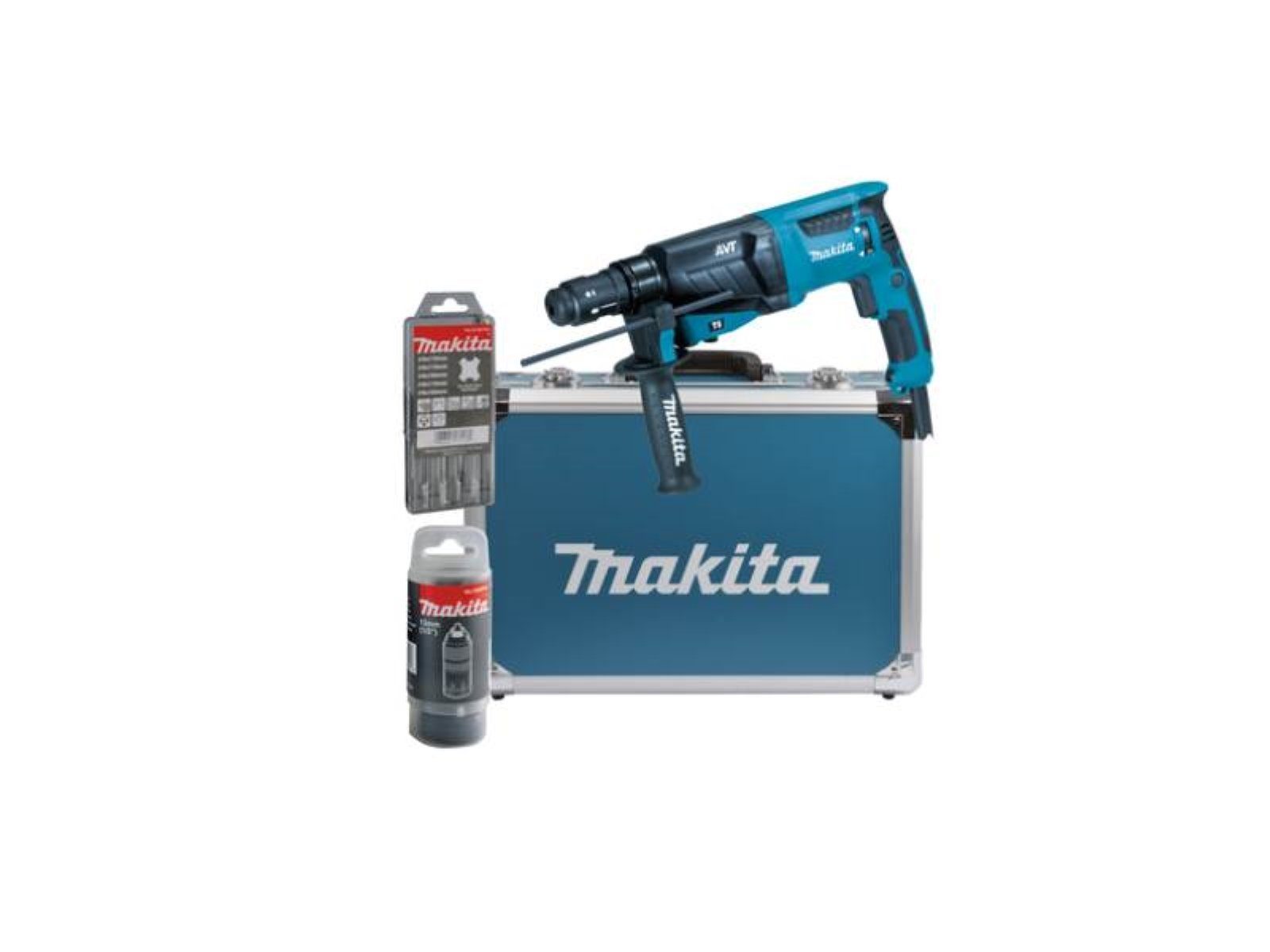 Makita Werkzeugset MAKITA HR2631FT13 Kombihammer für SDS-PLUS 26 mm im Alukoffer