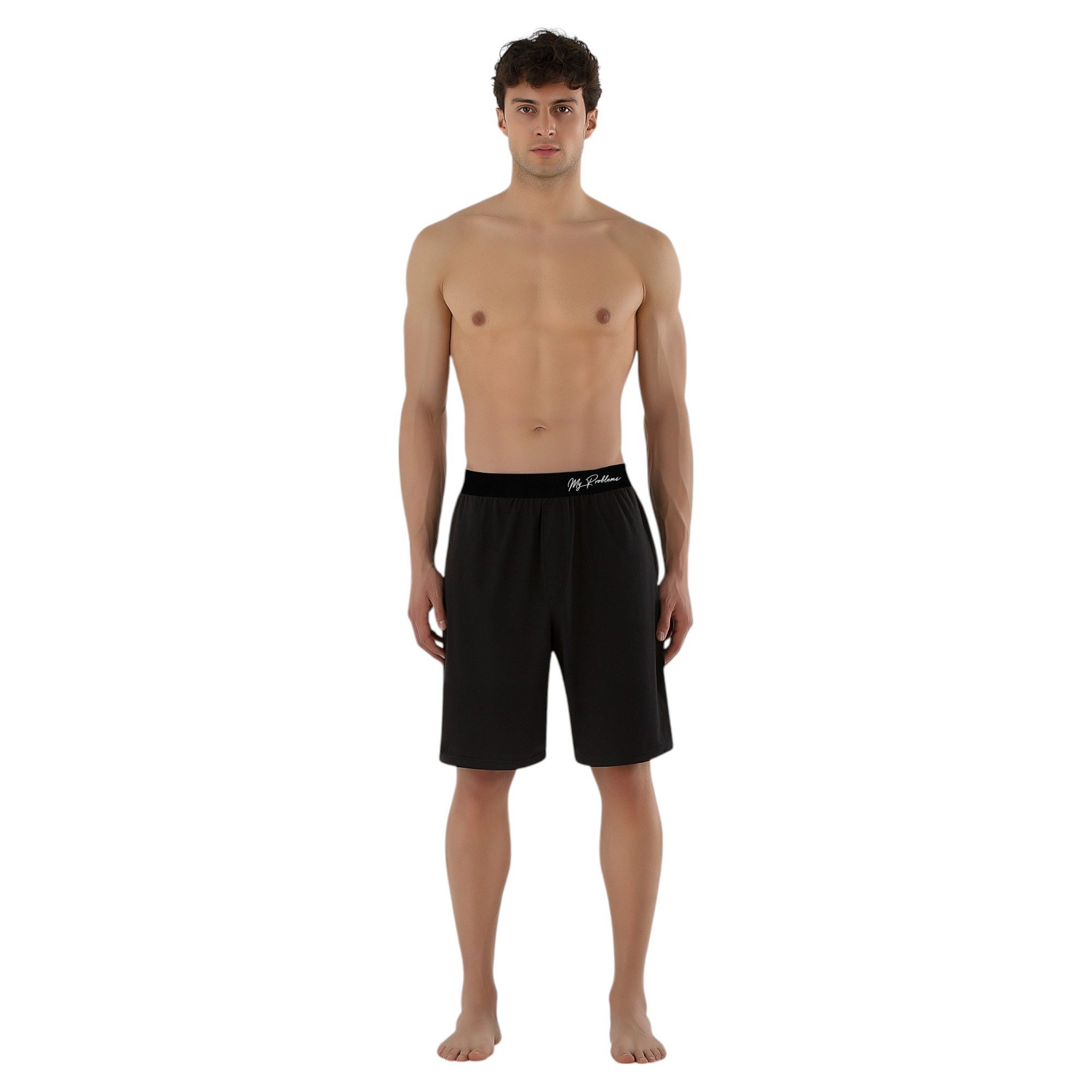 Myproblems Pyjamashorts Pyjamashorts Kurze Herren Schlafanzughose Jogger Schlafhose