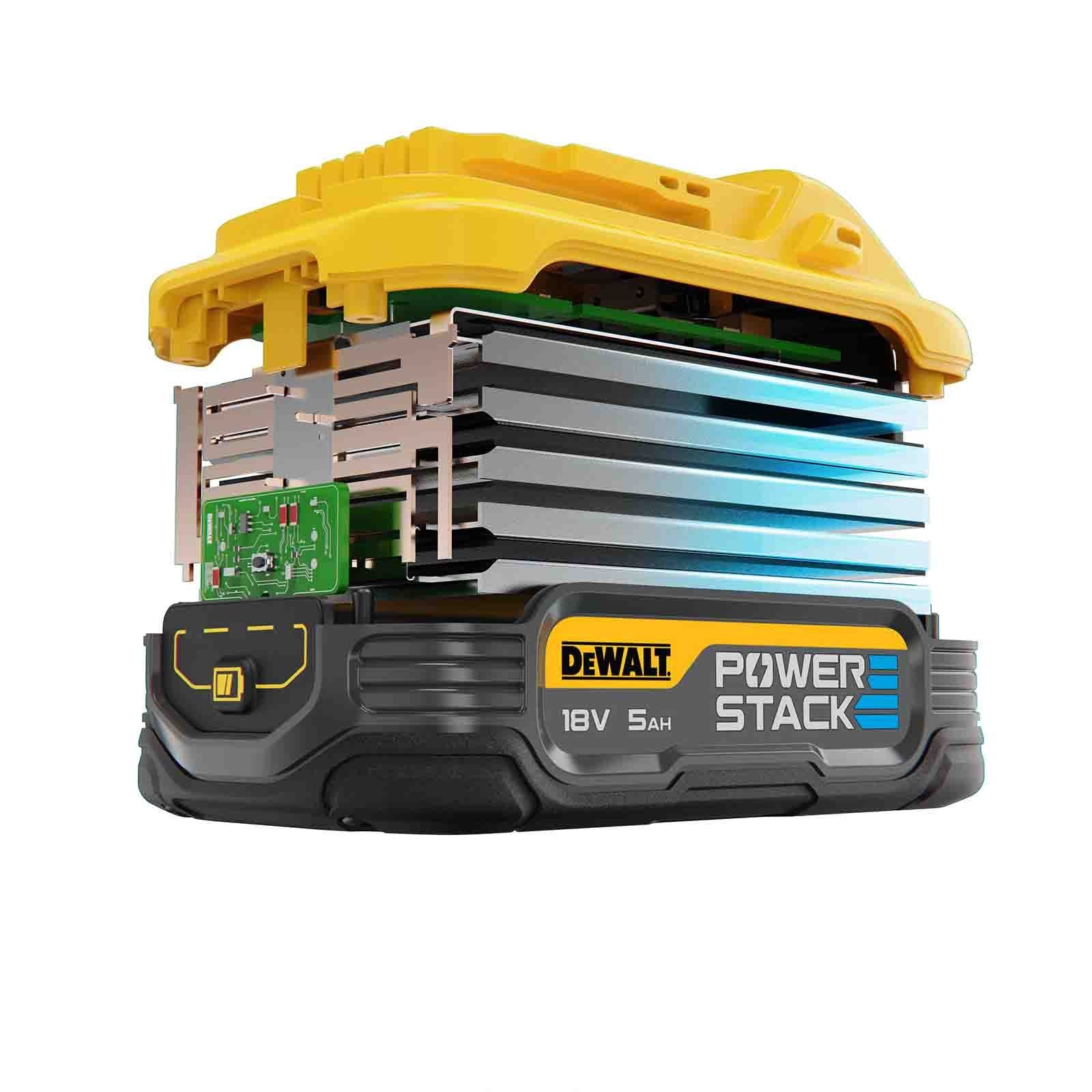 5Ah V) (18 DeWalt Powerstack-Akku-Starter-Set DCB1104H2-QW DCB1104H2-QW 18V Zusatz-Akku