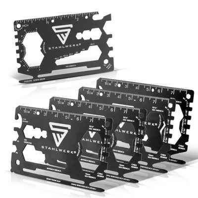 STAHLWERK Інструментset Toolcard Multitool 18 in 1 Multifunktionswerkzeug, (Packung), aus hochwertigem Stahl in Kartengröße 3er Set Schraubenzieher