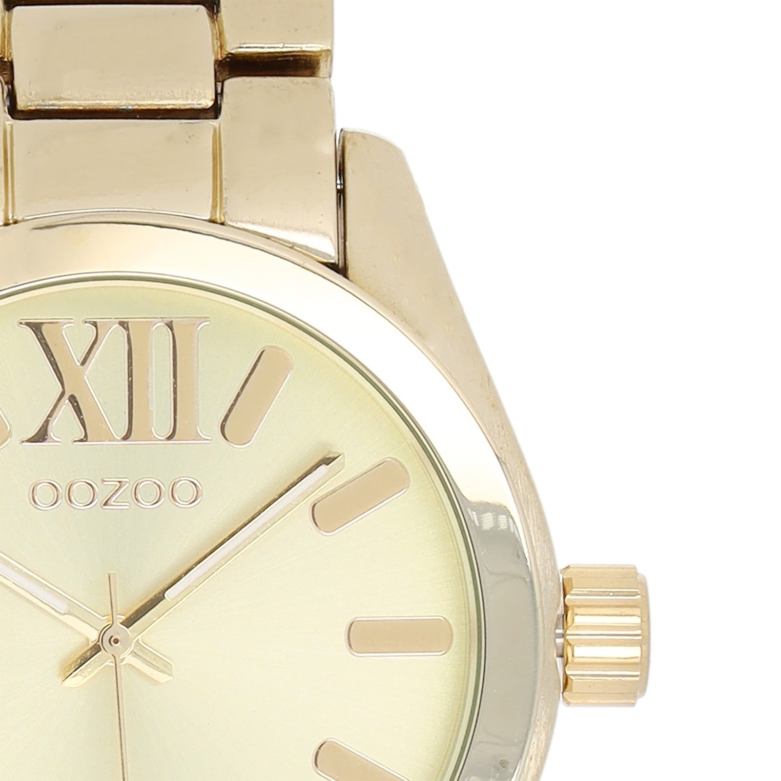 OOZOO Quarzuhr Oozoo Unisex Armbanduhr Vintage Series, (Analoguhr), Damen, Herrenuhr rund, groß (ca. 40mm) Metallarmband gold