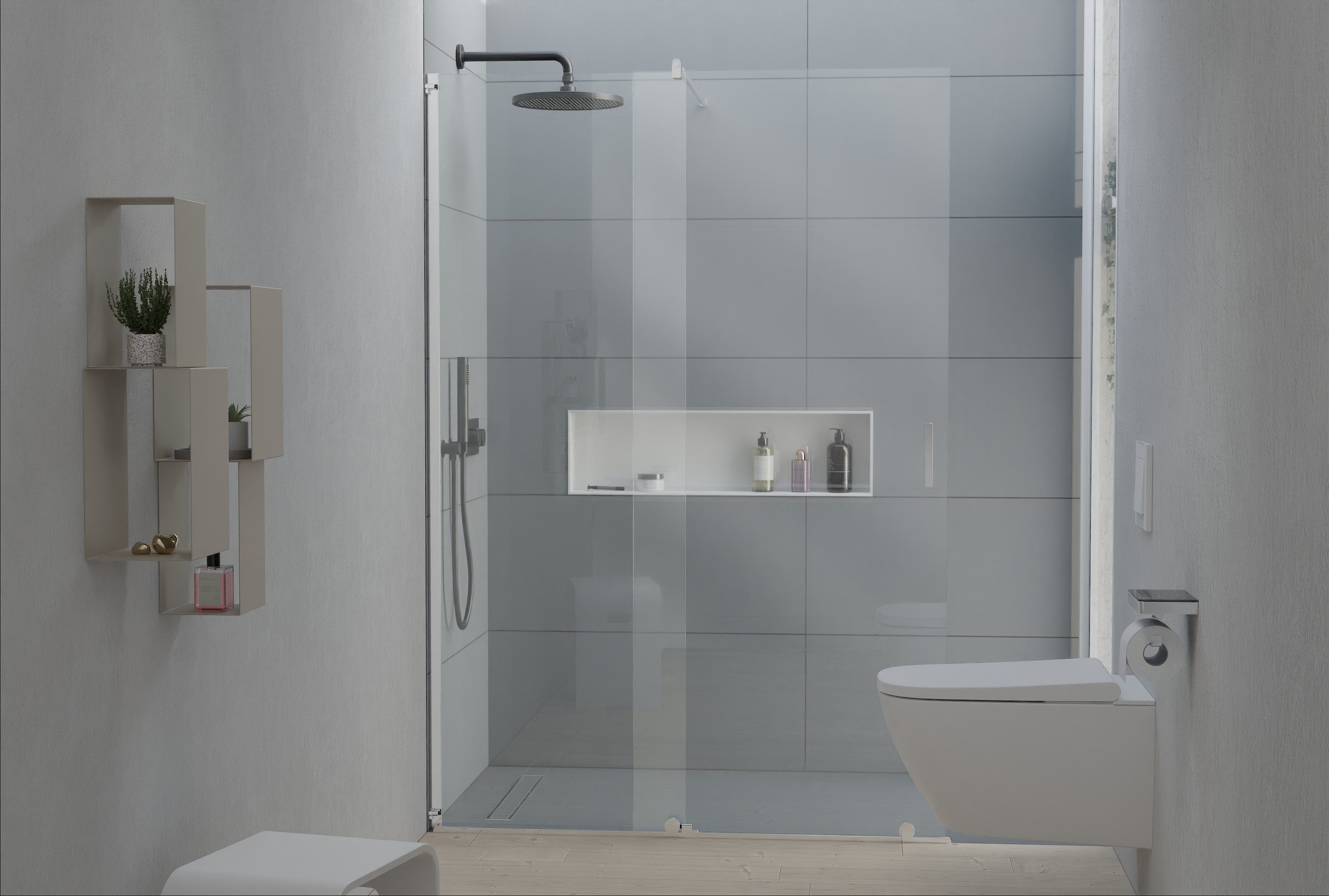 Bernstein Walk-in-Dusche NT101, Glasstärke: 8mm Echtglas günstig online kaufen