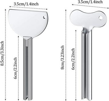 HYTIREBY Tubenquetscher Tubenquetscher Metall 6 Stück, Edelstahl Tubenausdrücker, Edelstahl Tubenquetscher für Kosmetik, Schuhcreme, Pigmente