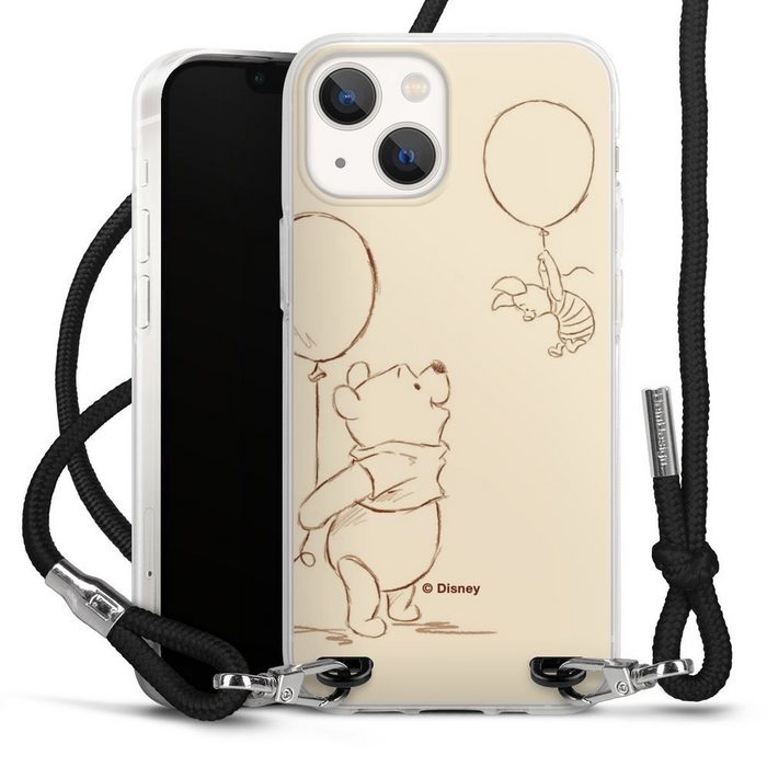 DeinDesign Handyhülle Winnie Puuh Disney Offizielles Lizenzprodukt Winnie & Ferkel Apple iPhone 13 Mini Handykette Hülle mit Band Case zum Umhängen