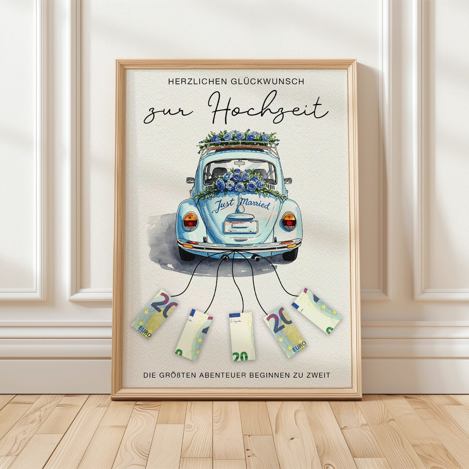 Tigerlino Poster Geldgeschenk zur Hochzeit Brautpaar Hochzeitsgeschenk Geld günstig online kaufen