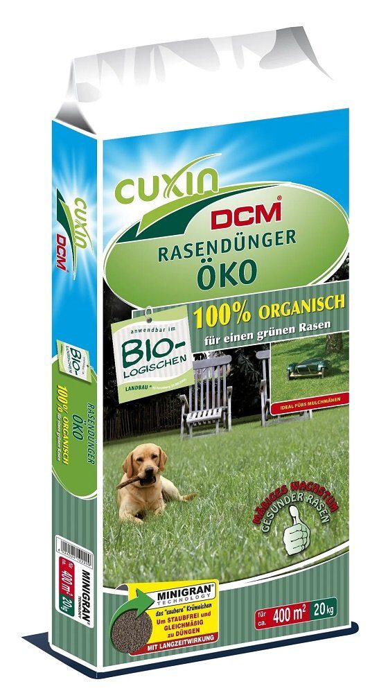 Rasendünger Cuxin DCM Rasendünger Öko 20 kg Minigran