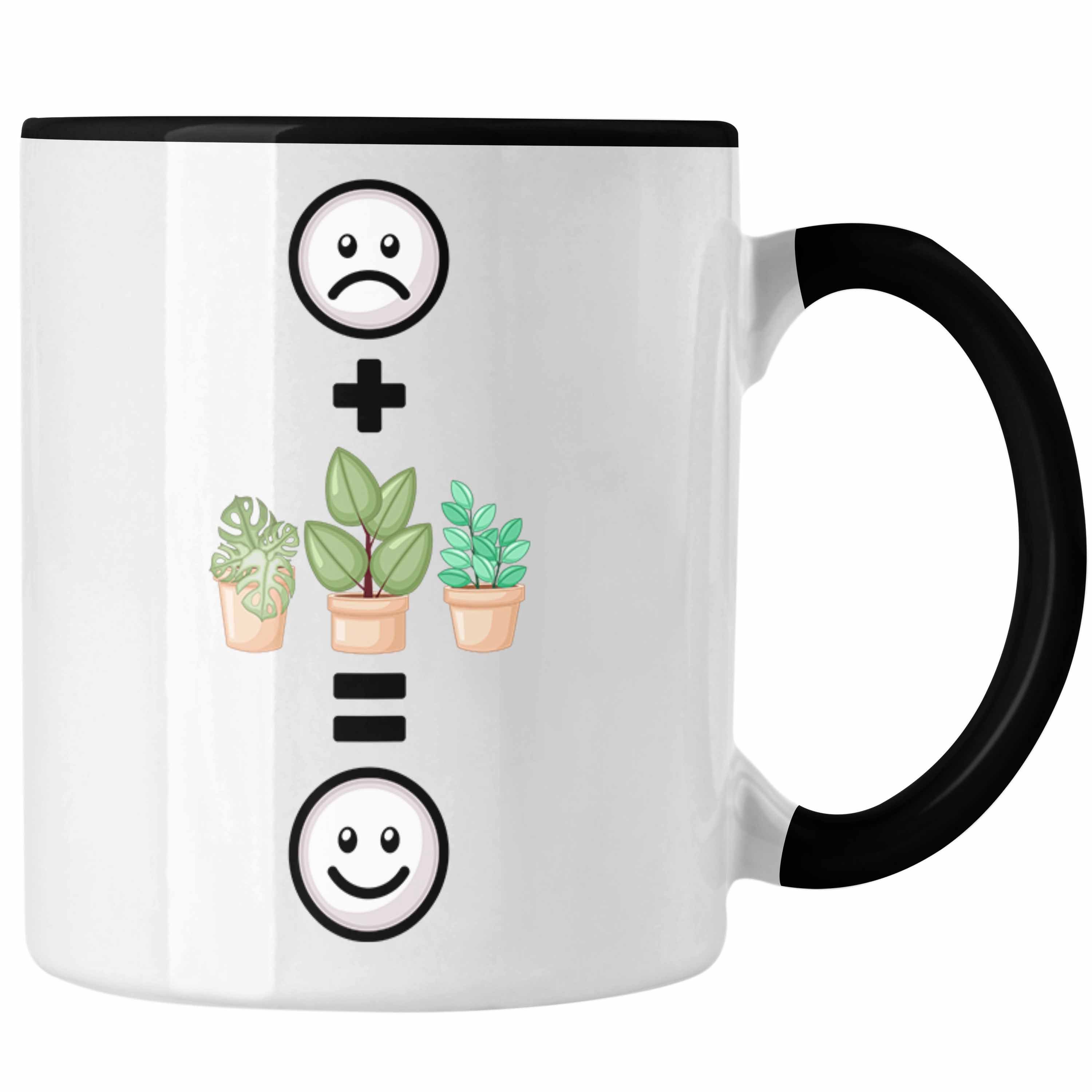 Tasse Trendation Tasse Grüner Schwarz Geburtsta Geschenk Pflanzen Daumen für Pflanzen-Liebhaber