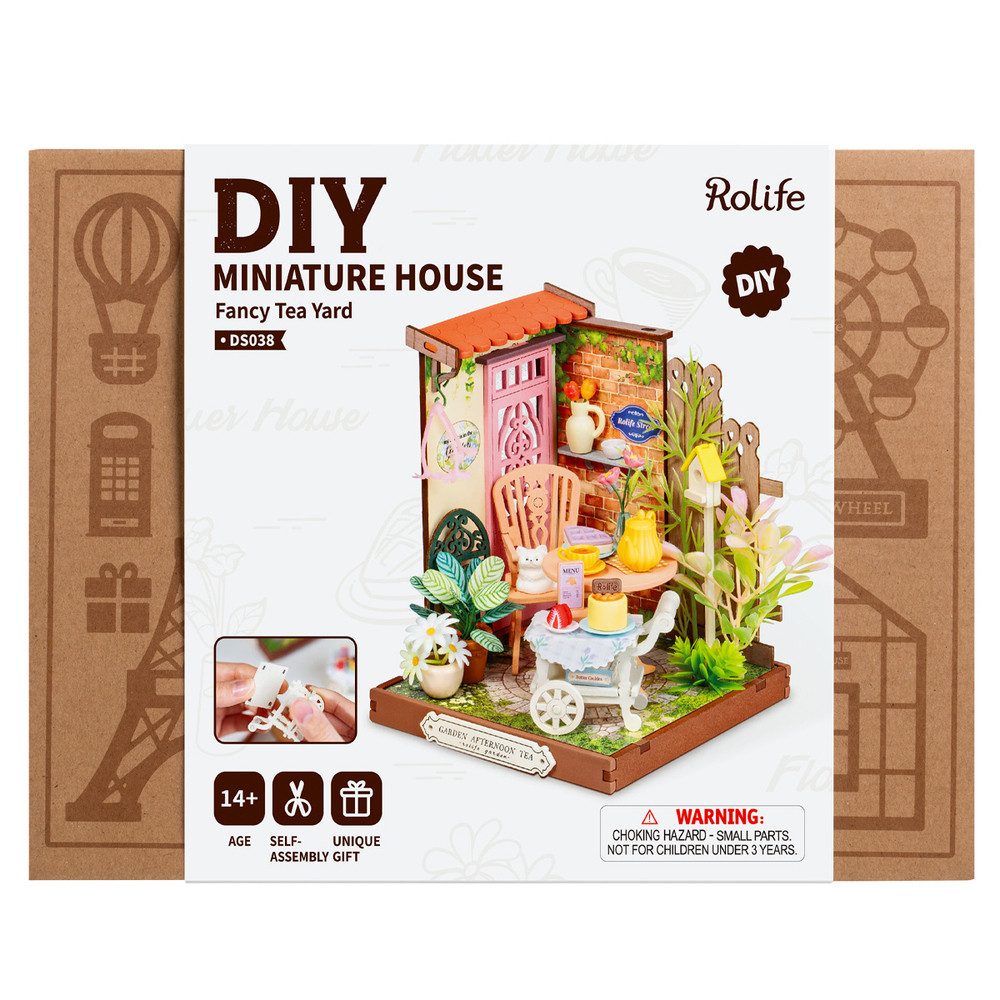BOTI Kreativset DIY - Holz Bastelset - Miniaturhaus - Tee-Ecke günstig online kaufen
