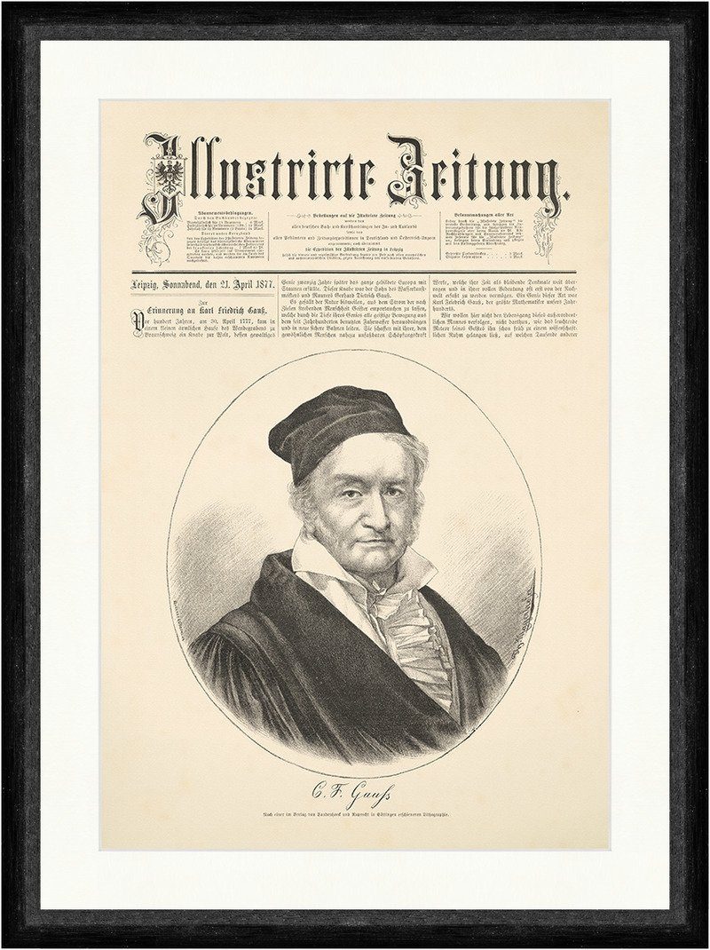 Kunstdruck Karl Friedrich Gauß Deutscher Mathematiker Astronom Genie