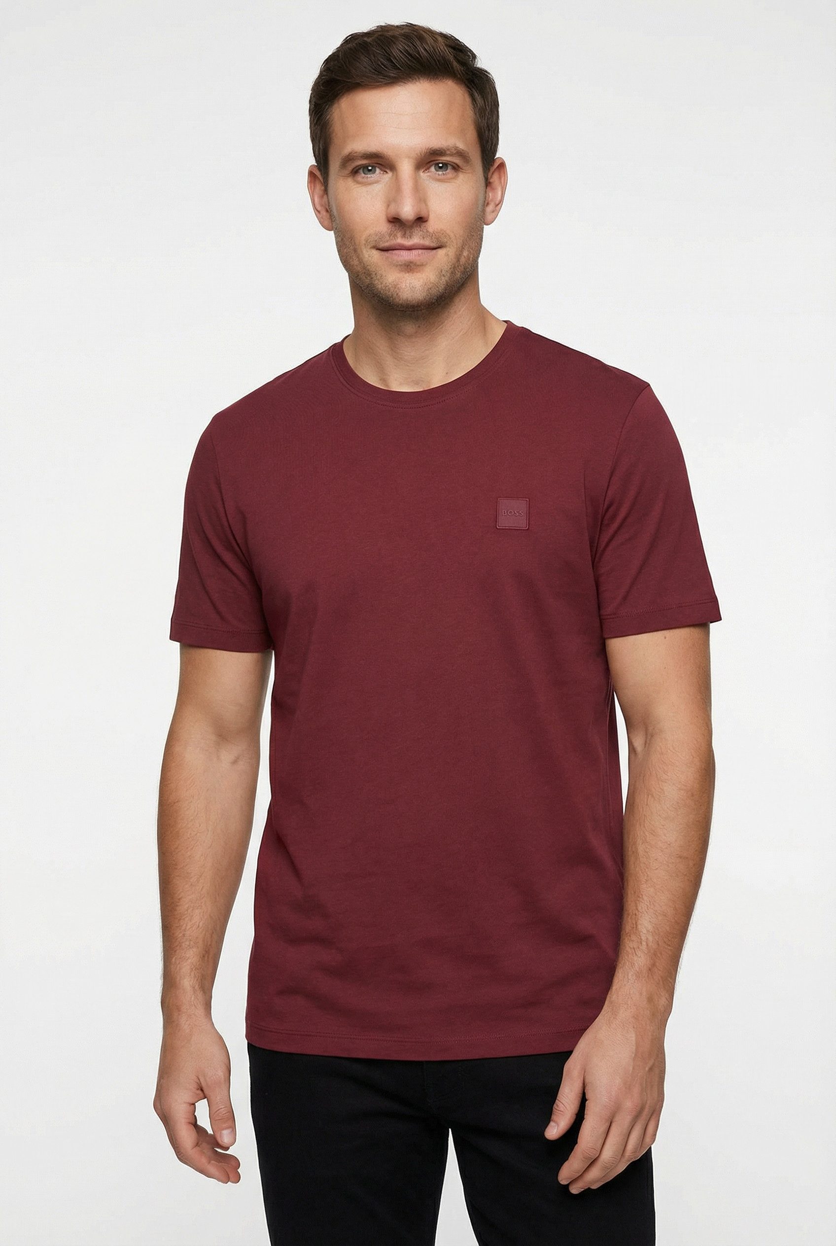 BOSS ORANGE T-Shirt Tales mit BOSS Stickerei auf der Brust