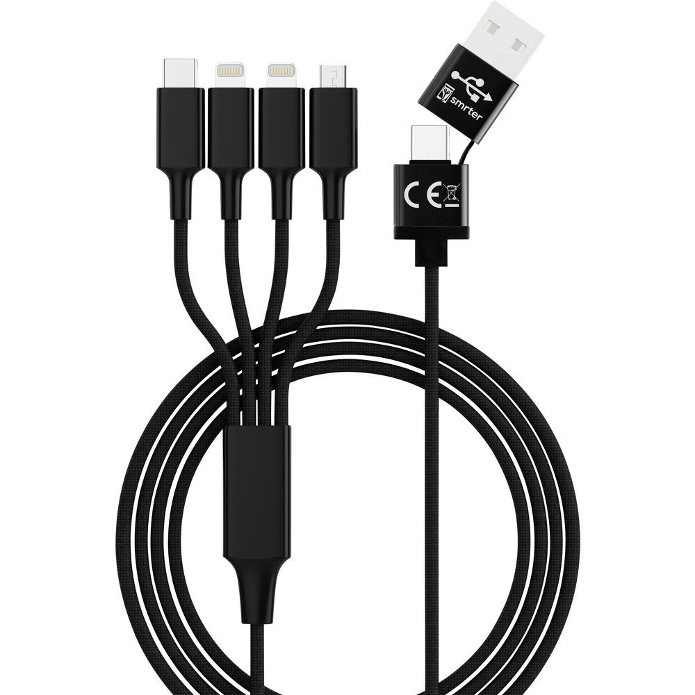 Smrter Smrter USB-Ladekabel USB-A Stecker, USB-C® Stecker, Apple Lightning USB-Kabel, (120.00 cm)
