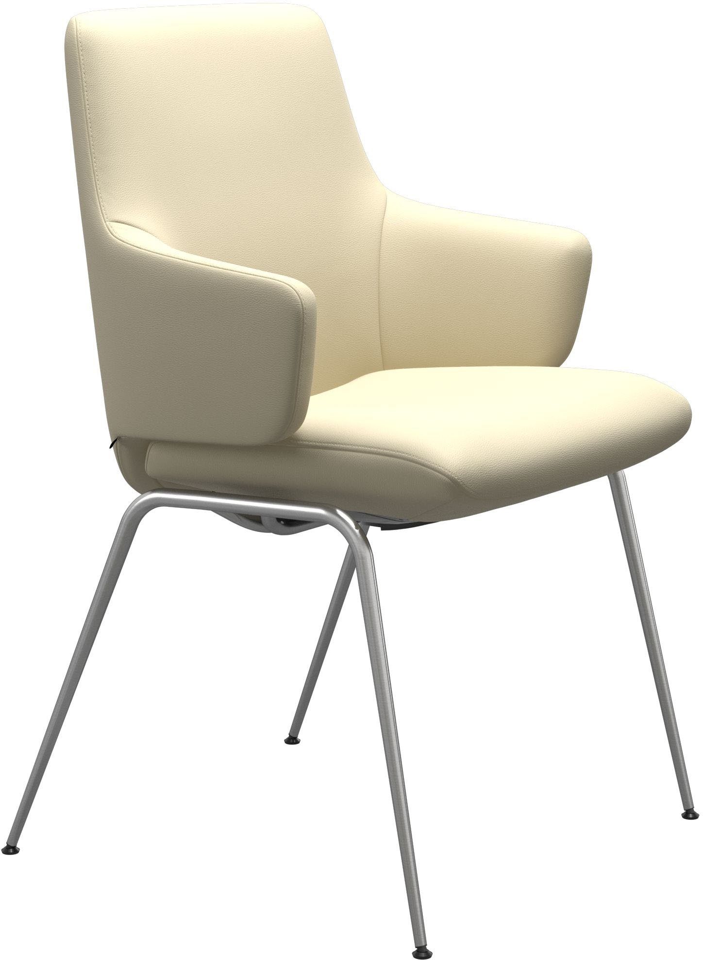 Stressless® Polsterstuhl Laurel, Low Back mit Armlehne, Größe L, mit Beinen aus Stahl in Chrom glänzend