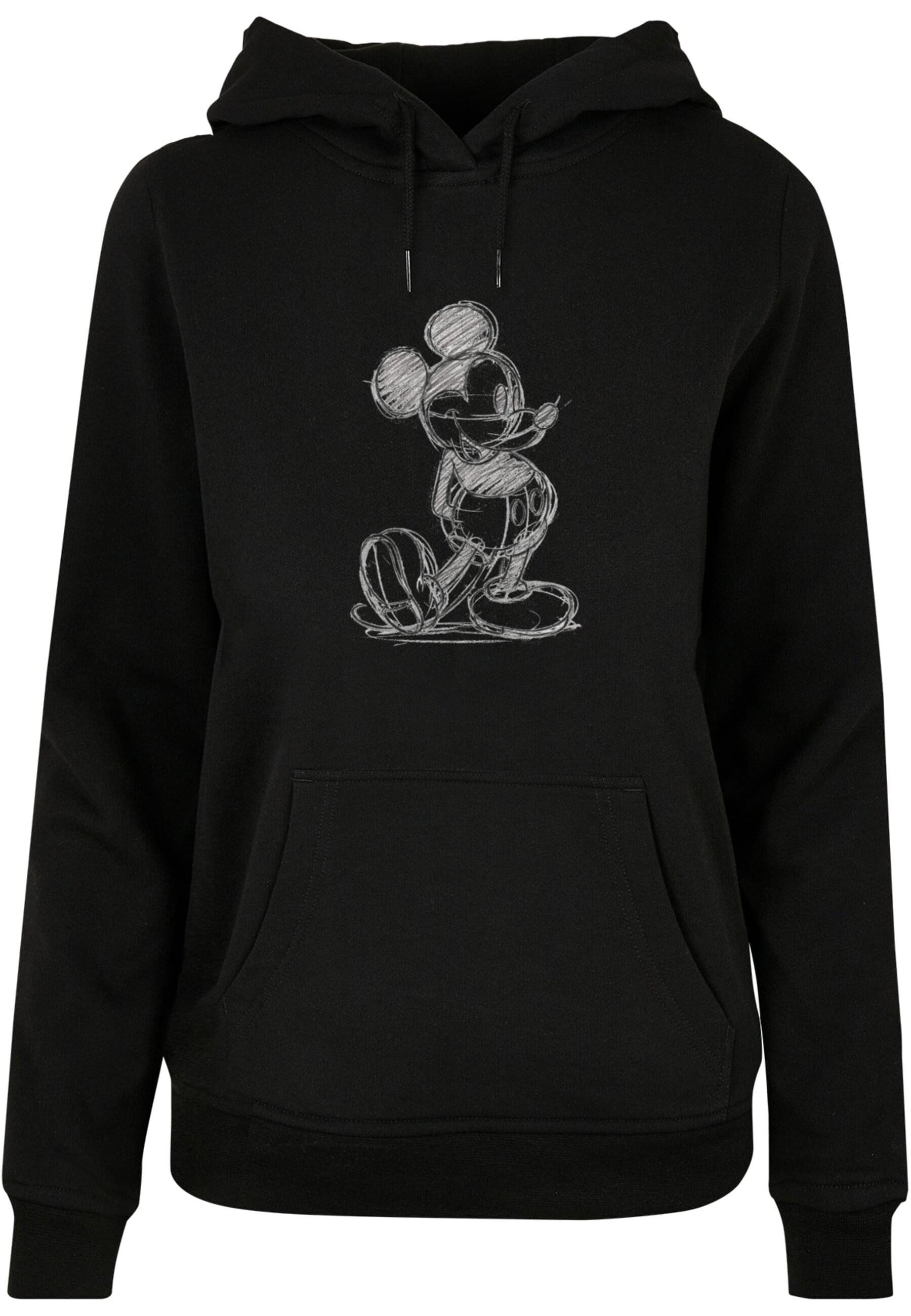 ABSOLUTE CULT Kapuzenpullover ABSOLUTE CULT Damen Ladies Mickey Mouse - Sketch Kick Hoody (1-tlg)
