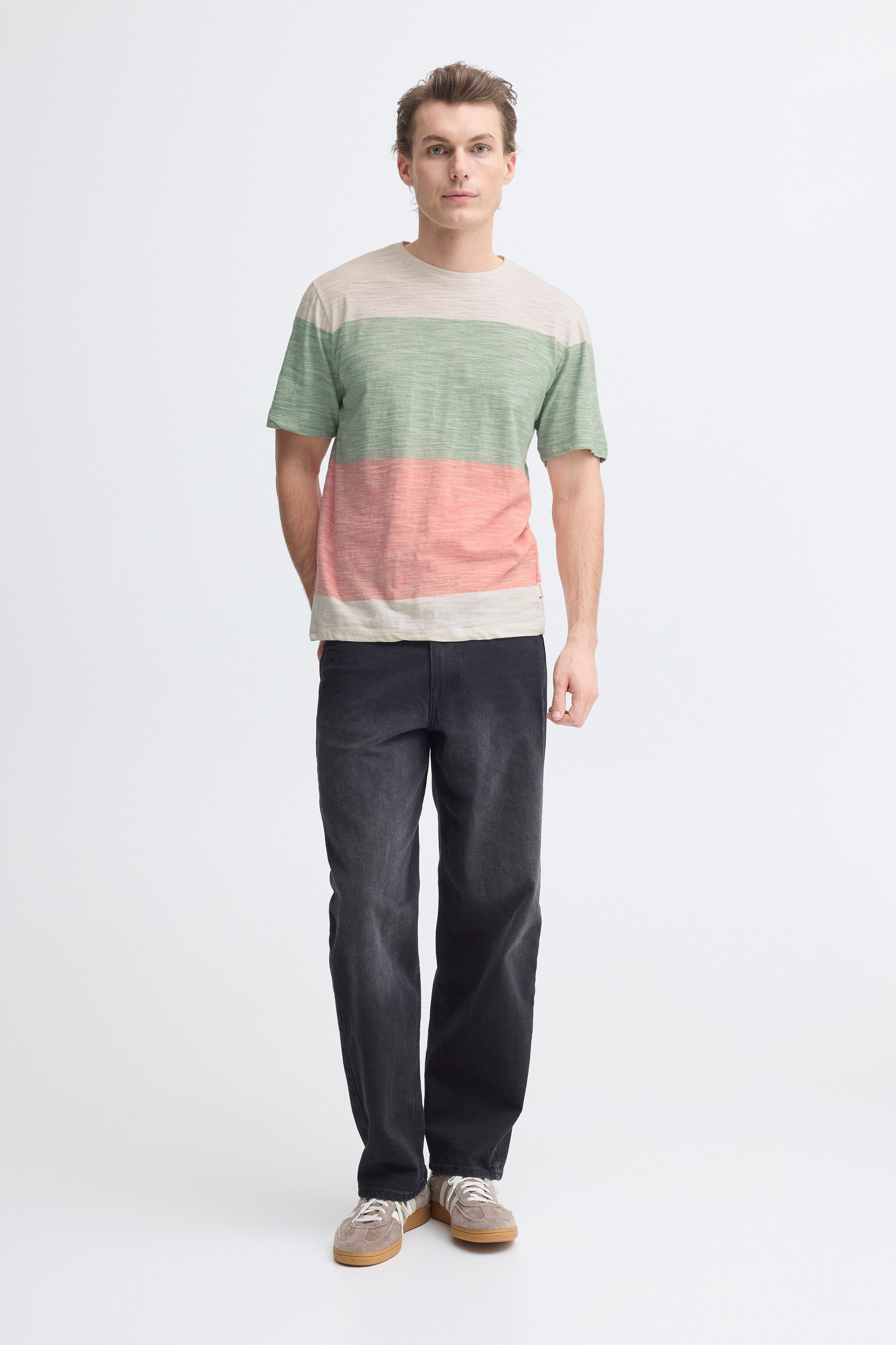 Blend T-Shirt BHKEITH BLOCK S/S TEE aus Single Jersey, Regular Fit, mit Rundhalsausschnitt – Bild 4 von 5