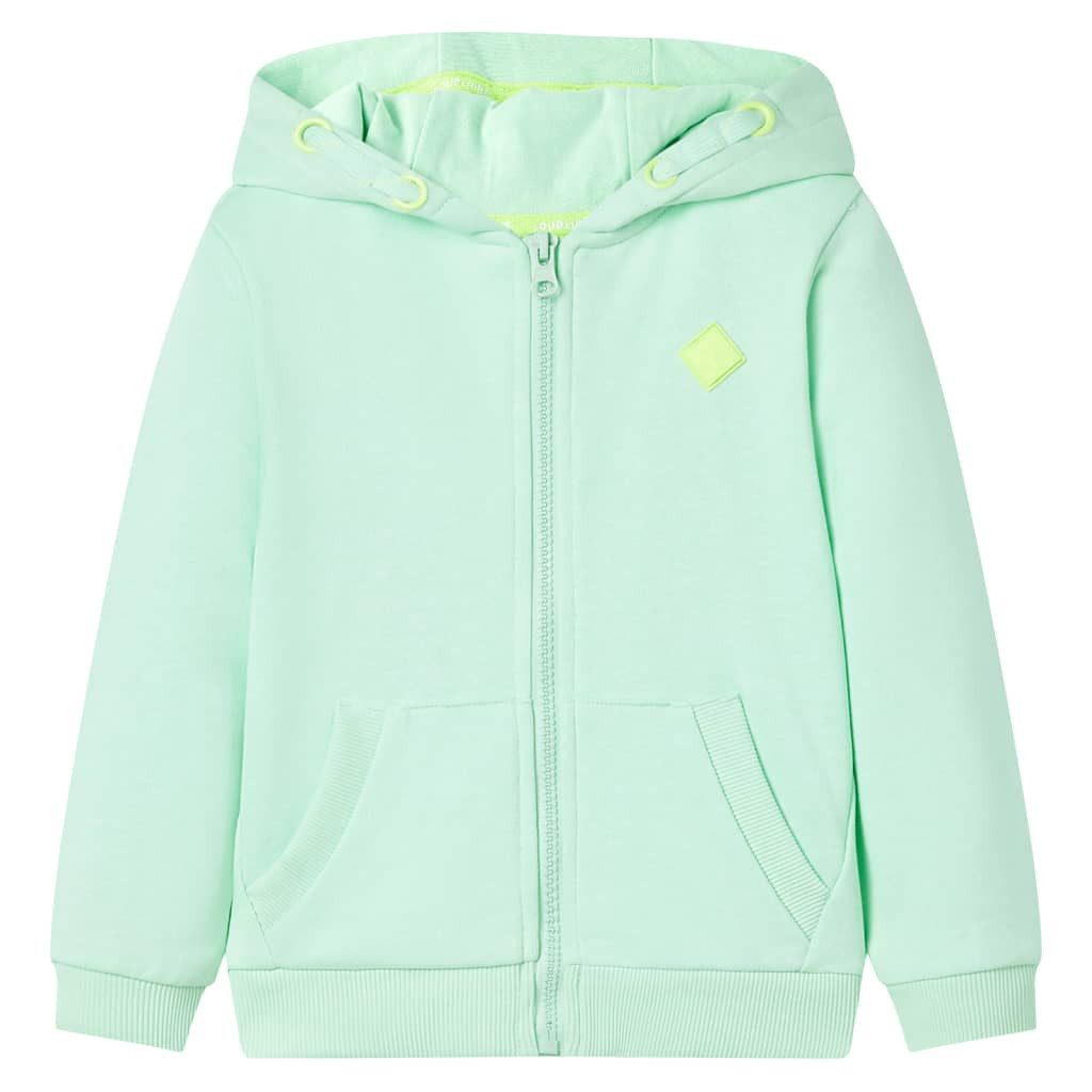 vidaXL Kapuzenpullover Kinder-Kapuzenpullover mit Reißverschluss Hellgrün 116