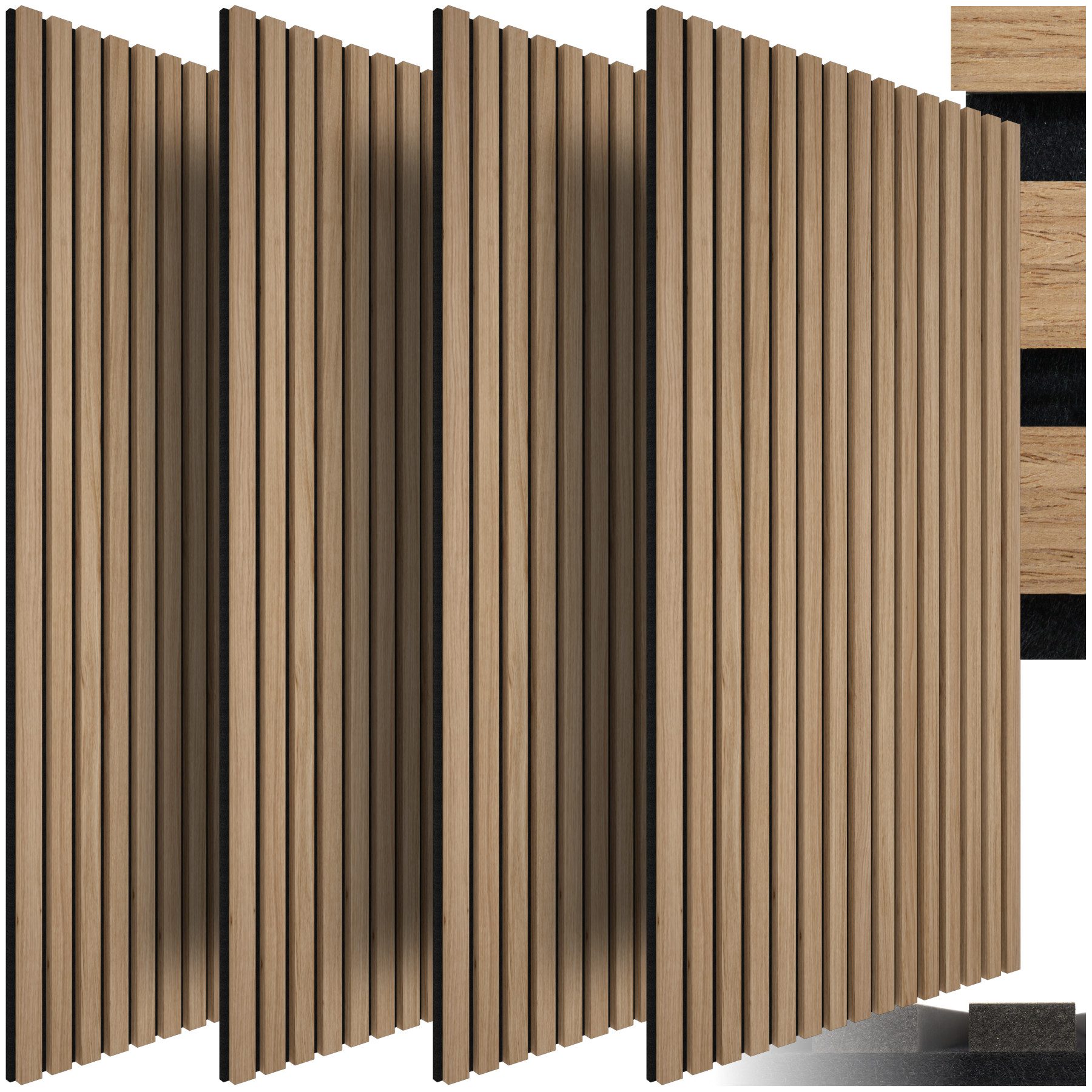 tectake Wandpaneel Akustikpaneele, BxL: 60x120 cm, günstig online kaufen