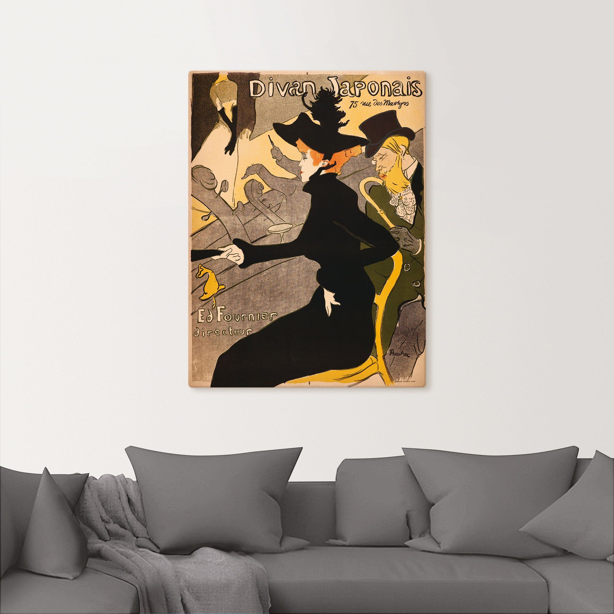 oder St), Poster (1 Frankreich, Wandbild Divan Paris, Wandaufkleber Alubild, Größen in als Artland Leinwandbild, versch. Japonais. Ausstellungsplakate