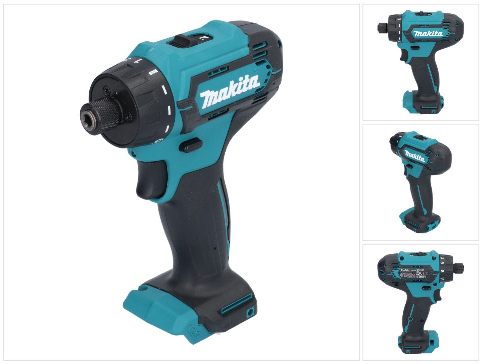 Makita Akku-Schrauber DF 033 DZ Akku Bohrschrauber 12 V max. 30 Nm 1/4" Solo