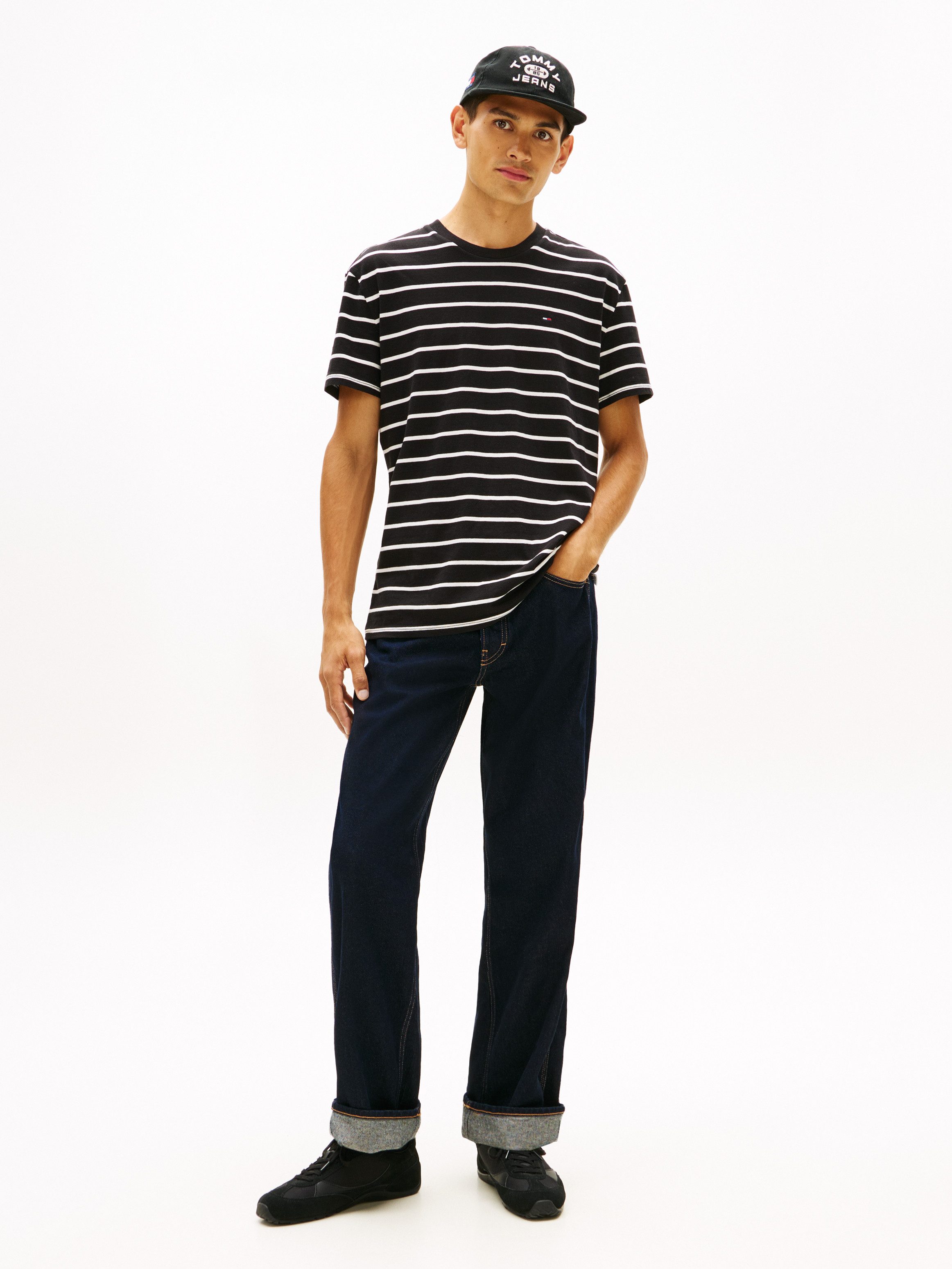 Tommy Jeans T-Shirt TJM REGULAR STRIPE Regular fit mit Rundhalsausschnitt