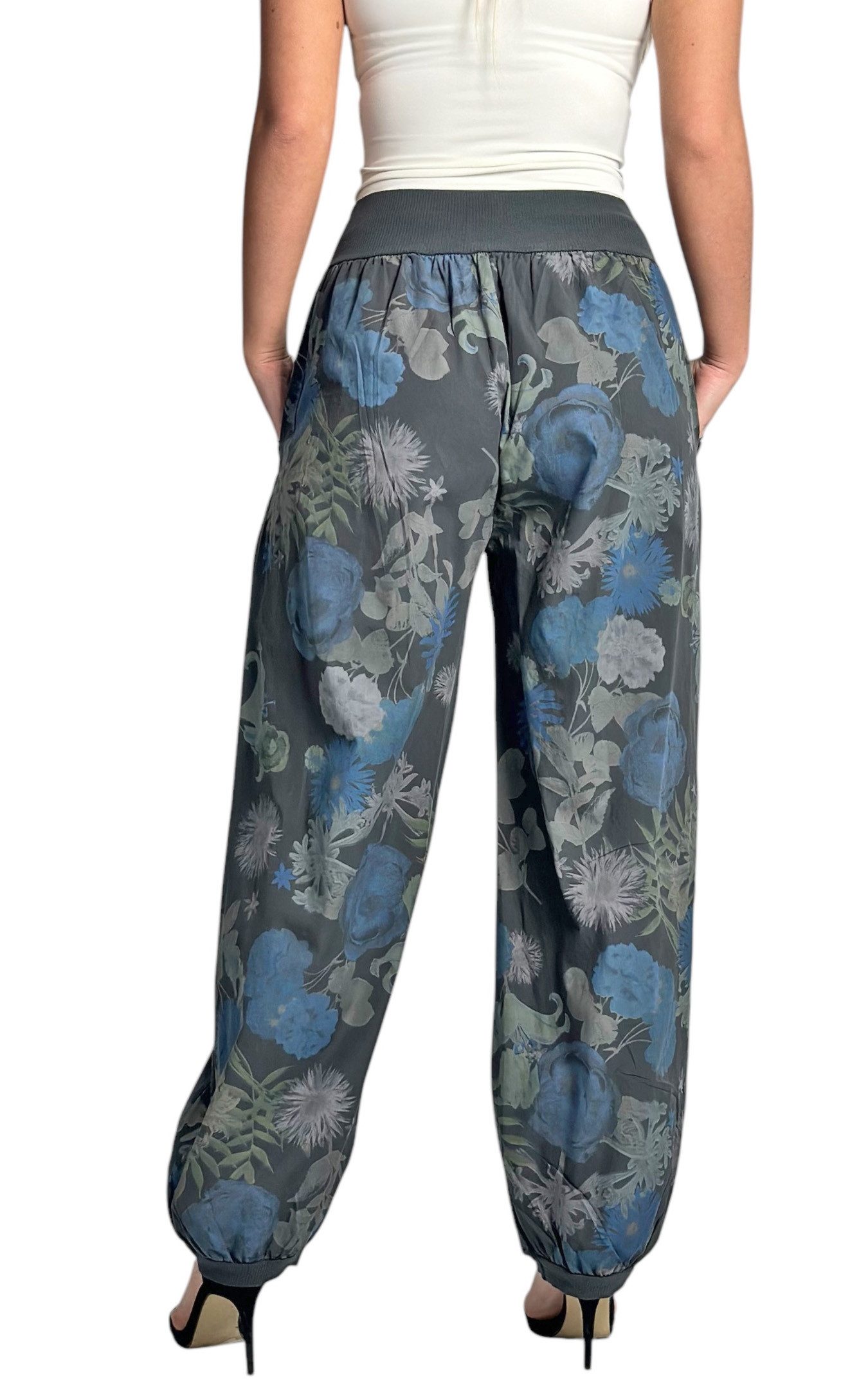 Mississhop Haremshose Baumwollhose Damenhose Aladinhose Blumenprint Sommerhose M. 277 (1-tlg)