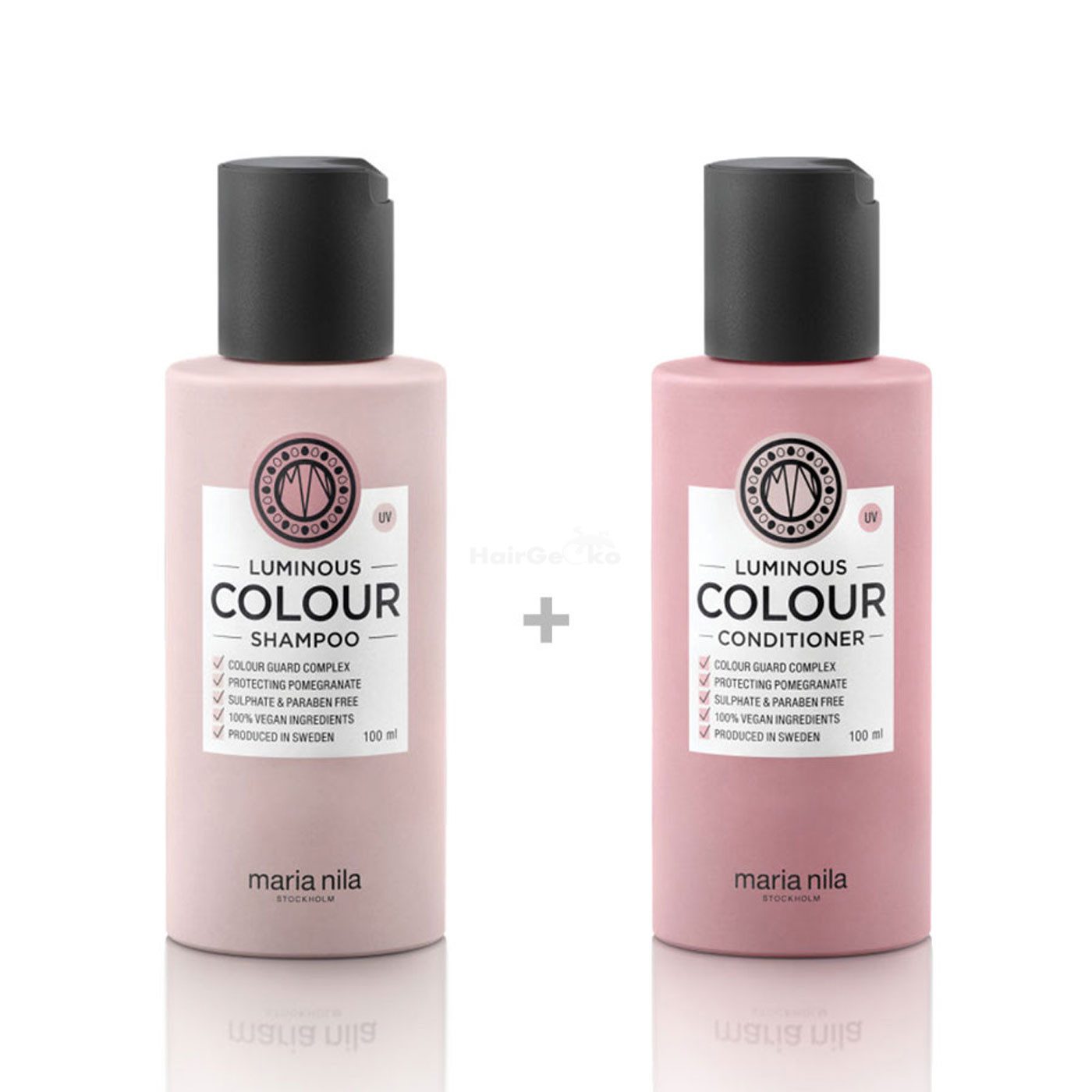 Maria Nila Haarpflege-Set Luminous Colour Travel Set - Shampoo 100 ml + Conditioner 100 ml, 2-tlg.
