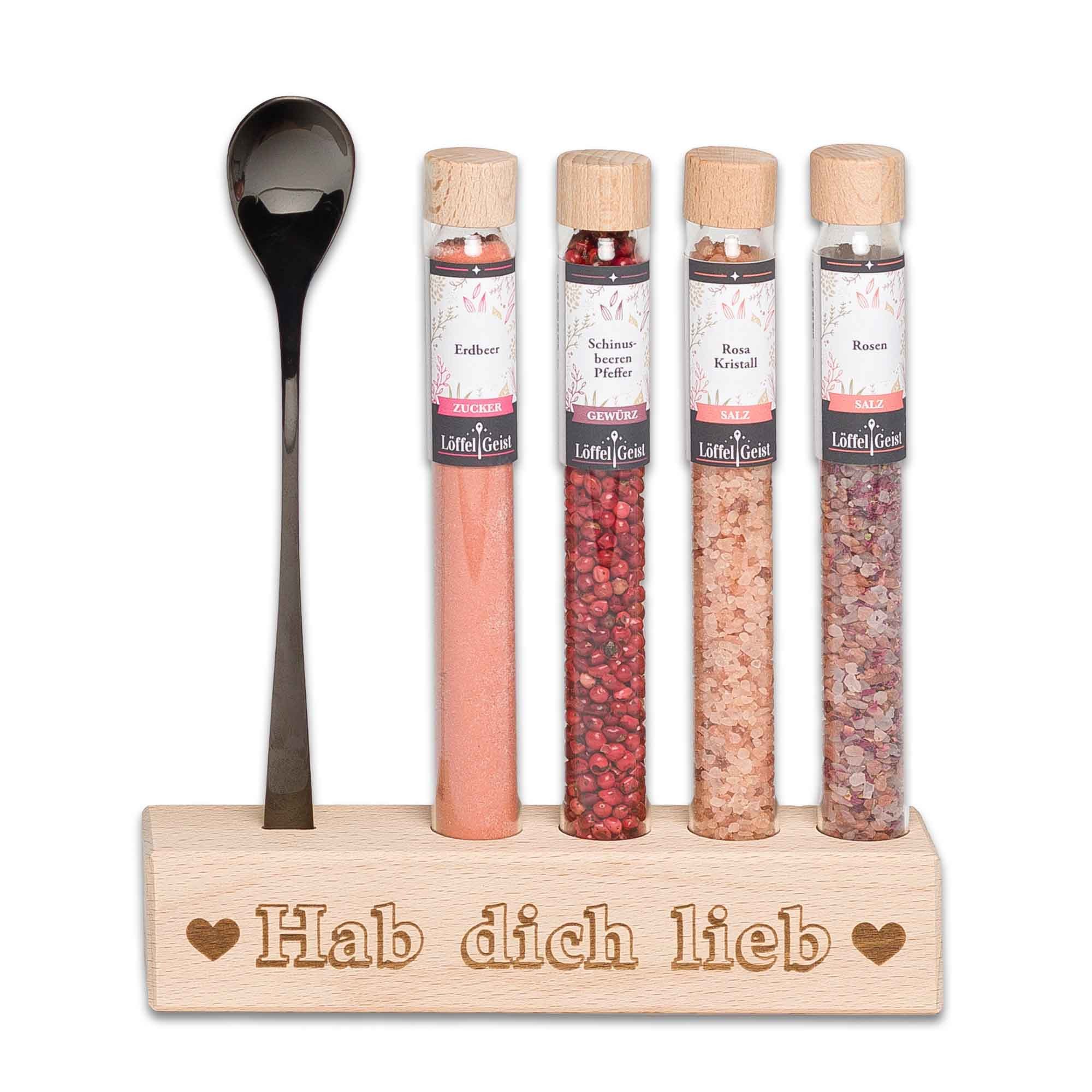 Löffelgeist Lebensmittel-Geschenkset Hab dich lieb