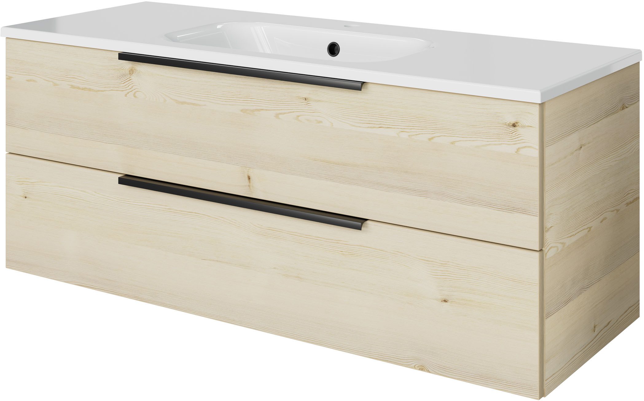 Saphir Badmöbel-Set Mineralmarmor-Waschtisch mit Waschtischunterschrank, (2-St)