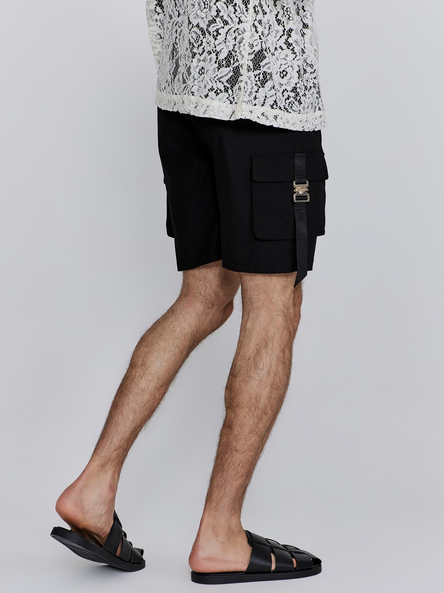 Siksilk Shorts SikSilk Herren Schwarze Flight Cargo Shorts
