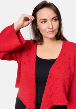 Kekoo Bolero Strickbolero mit Trompetenärmel aus reiner Baumwolle 'Pure'