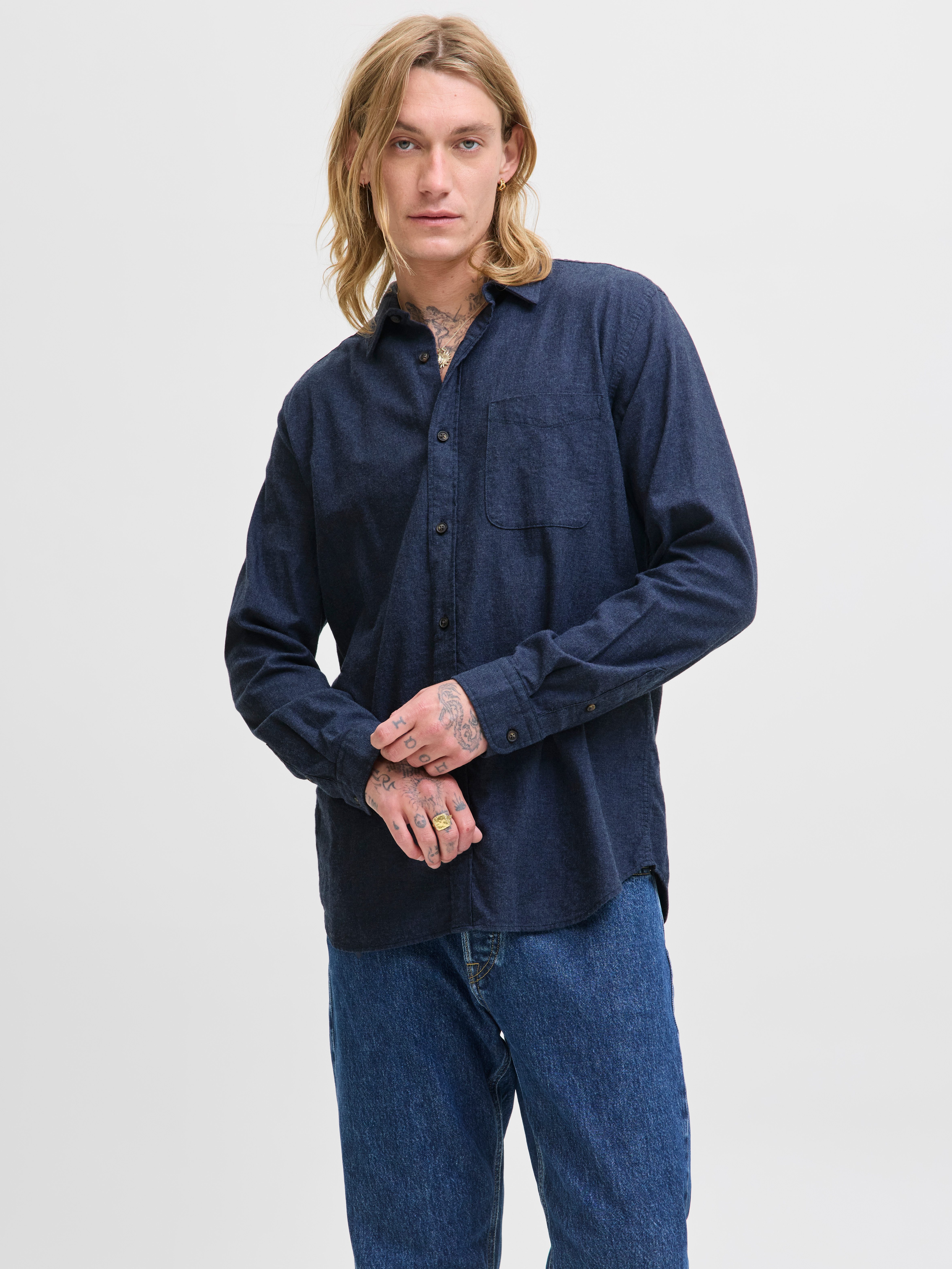 Jack & Jones Langarmhemd JJECLASSIC MELANGE SHIRT L/S NOOS günstig online kaufen