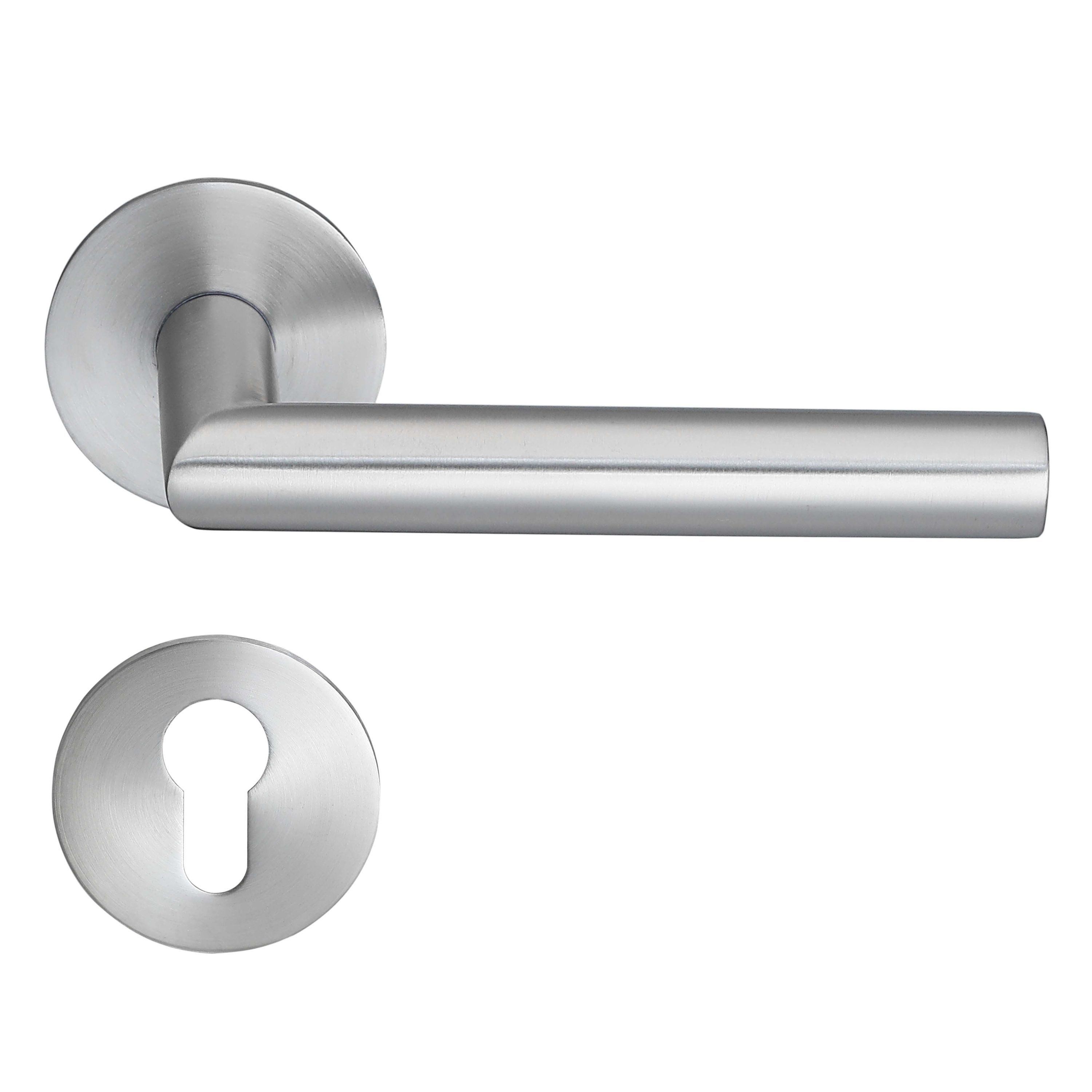 MeinTürgriff Drückergarnitur Toulouse Flachrosette Edelstahl Türgriff Innen günstig online kaufen