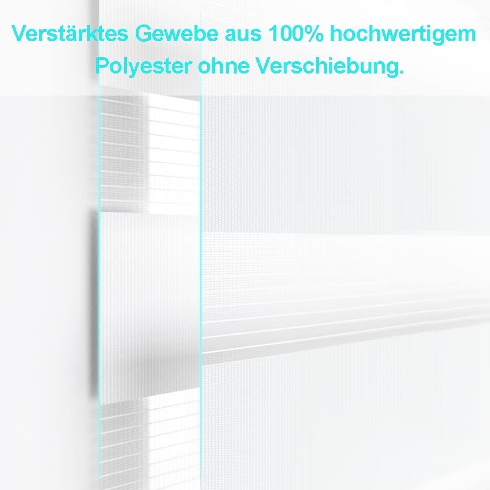 Doppelrollo Fensterrollo lichtdurchlässig, Weiß Rollo verdunkelnd, günstig online kaufen