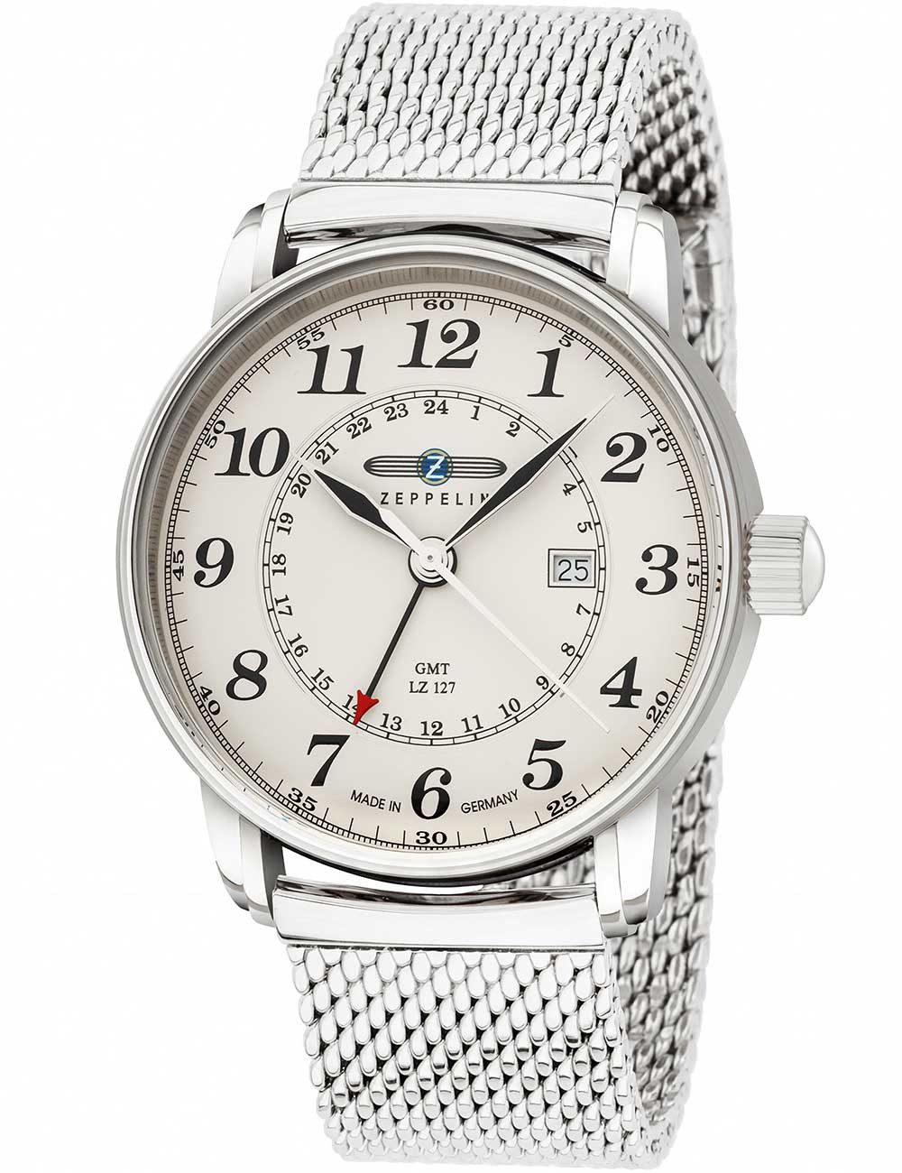 ZEPPELIN Quarzuhr Zeppelin 7642M-5 Graf Zeppelin LZ127 GMT Herrenuhr 43mm 5 günstig online kaufen