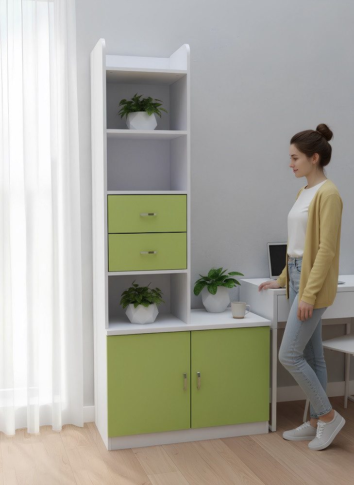 Xlmoebel Garderobenschrank Holzschrank für Büro und Kinderzimmer Kleiderschrank Sofort (Kommode) Hergestellt in Europa