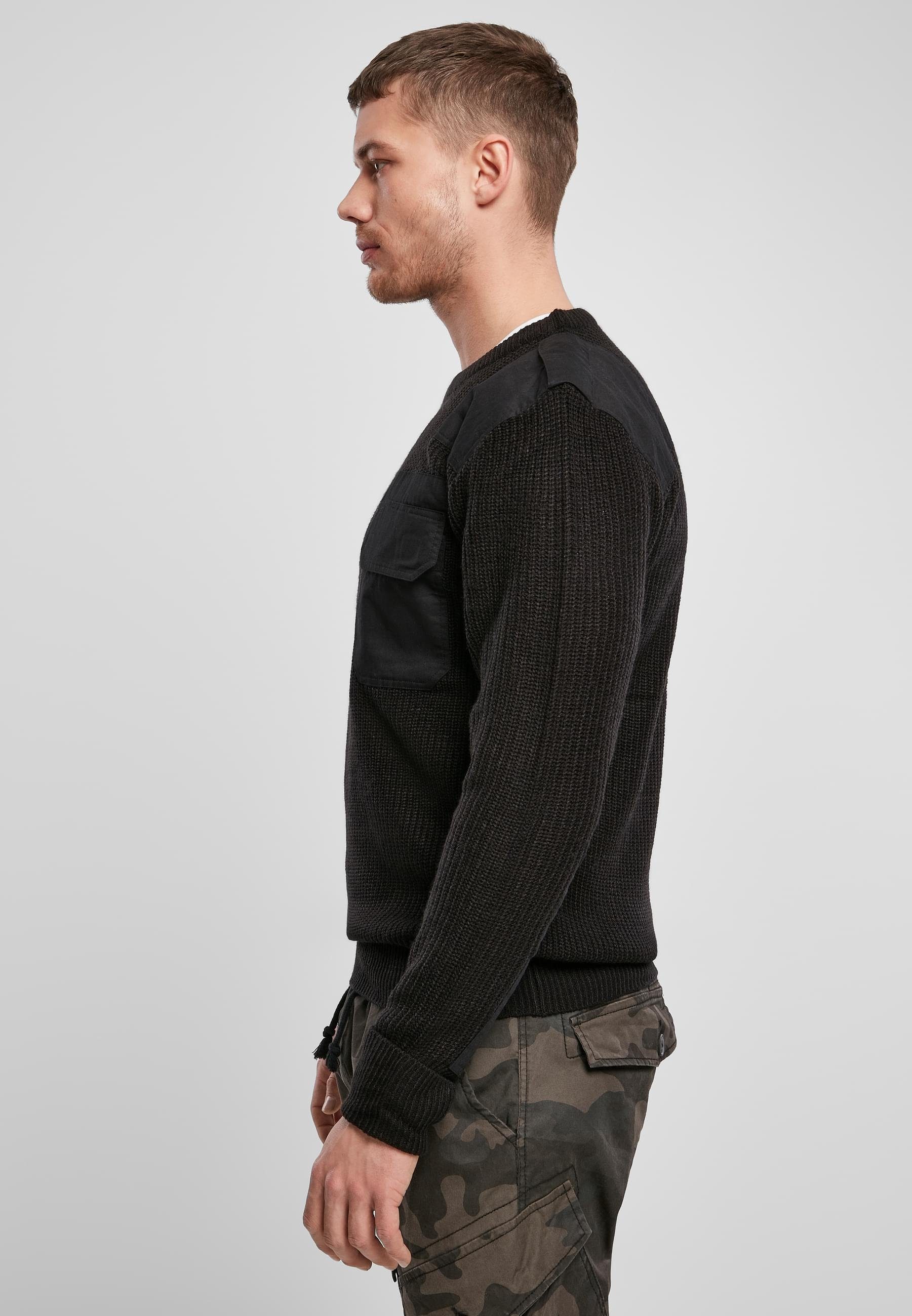 Brandit Military Sweater (1-tlg) Herren Kapuzenpullover black