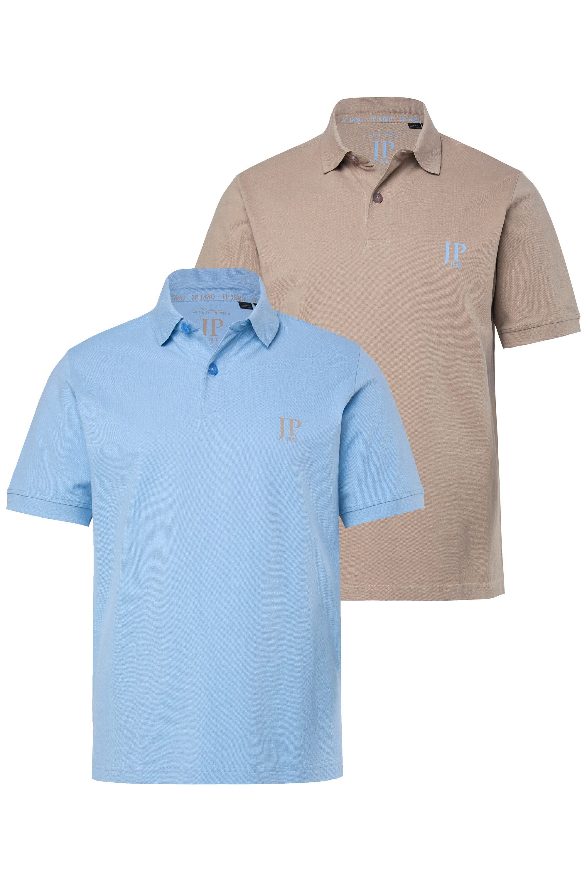 JP1880 Poloshirt Poloshirts Basic 2er-Pack Piqué gekämmte Baumwolle (2-tlg) günstig online kaufen