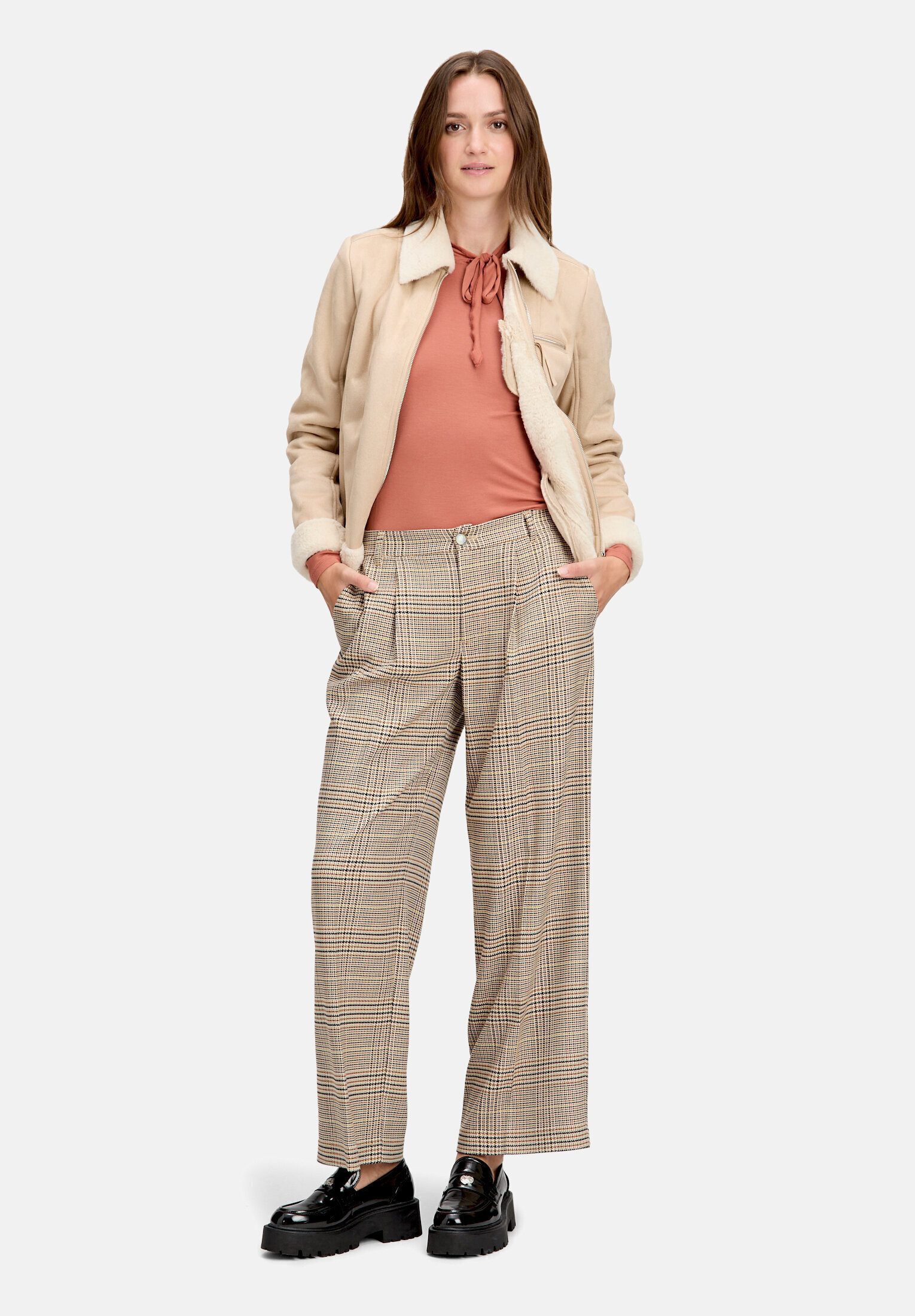 Cartoon Bundfaltenhose Damen mit Bundfalten