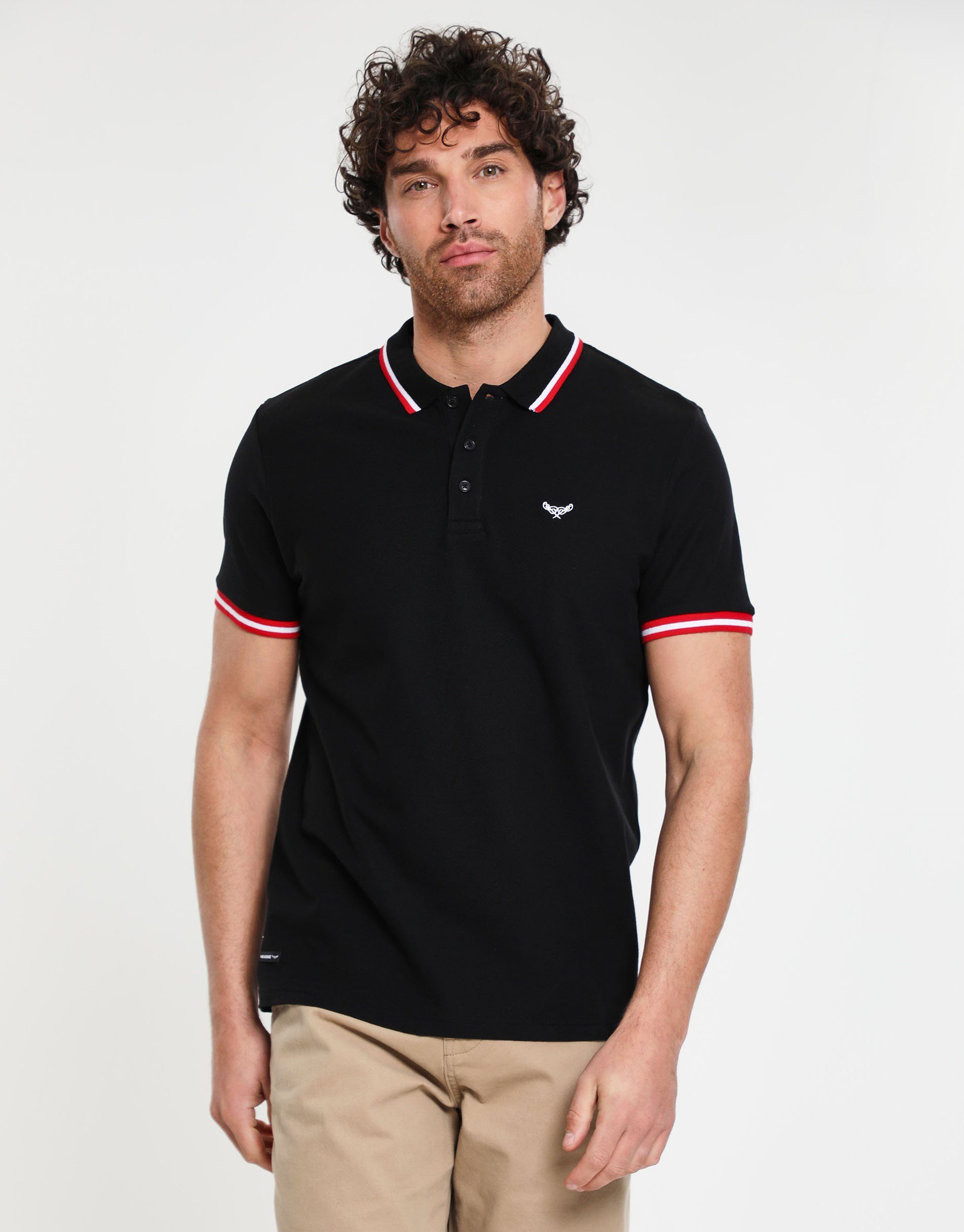 Threadbare Poloshirt THB Polo Pixie Schwarz