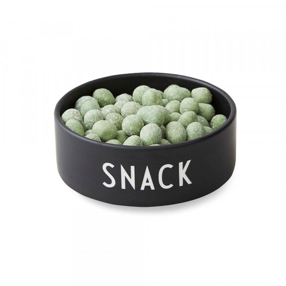 Design Letters Snackschale Schwarz, Knochenporzellan