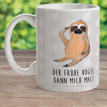 Mr. & Mrs. Panda Kinderbecher Faultier Vogel - Grau Pastell - Geschenk, Faultierwelt, Spinner, Reis, Kunststoff, Kindergeschichten Motive