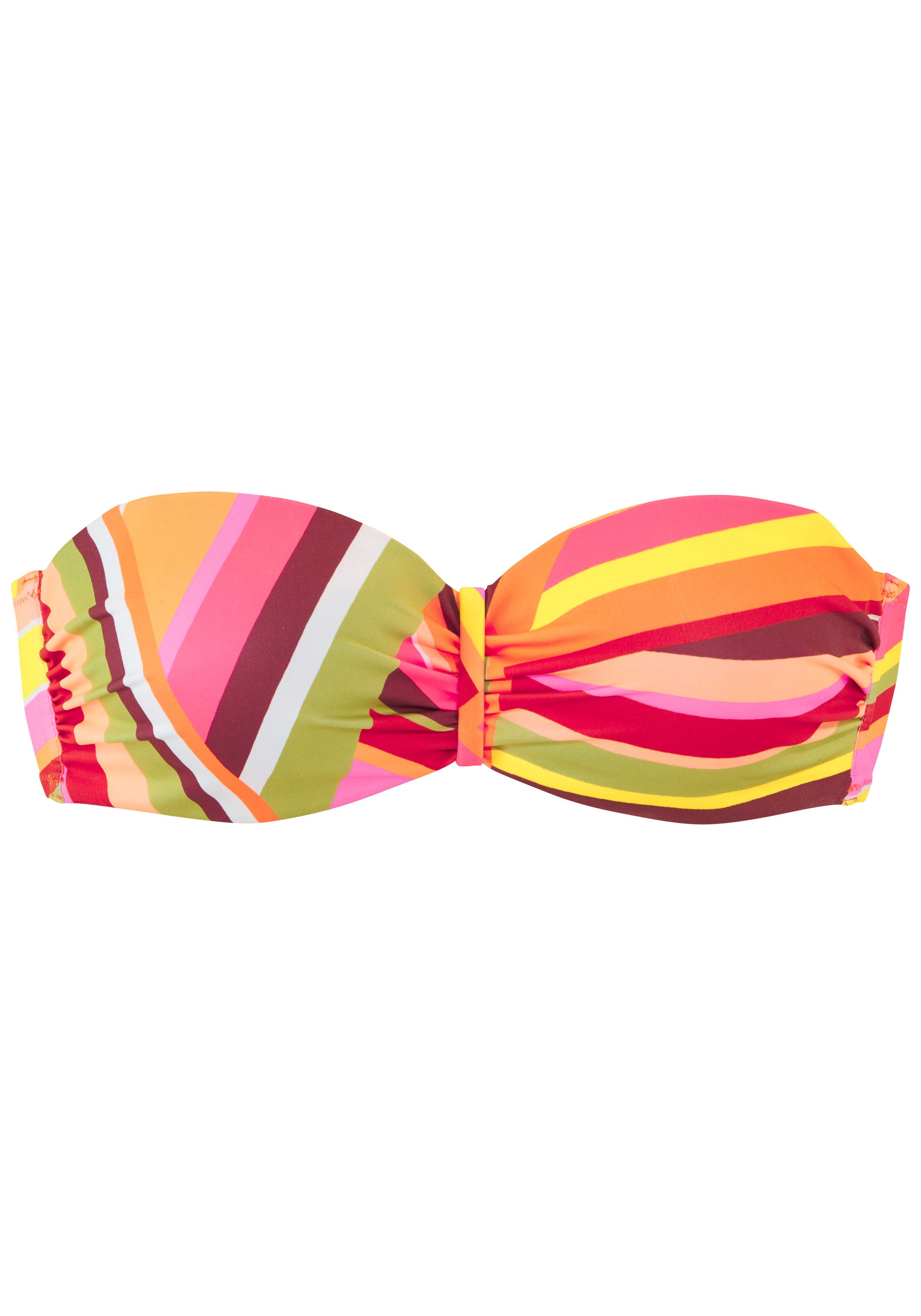 Bruno Banani Bügel-Bandeau-Bikini mit grafischem Druck