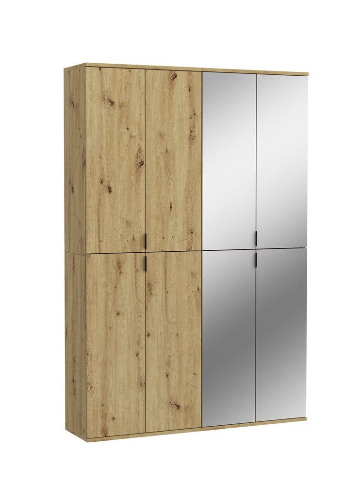 Kleiderschrank Garderobenschrank Projekt X 2, Artisan, Spiegeltüren, 2-teilig