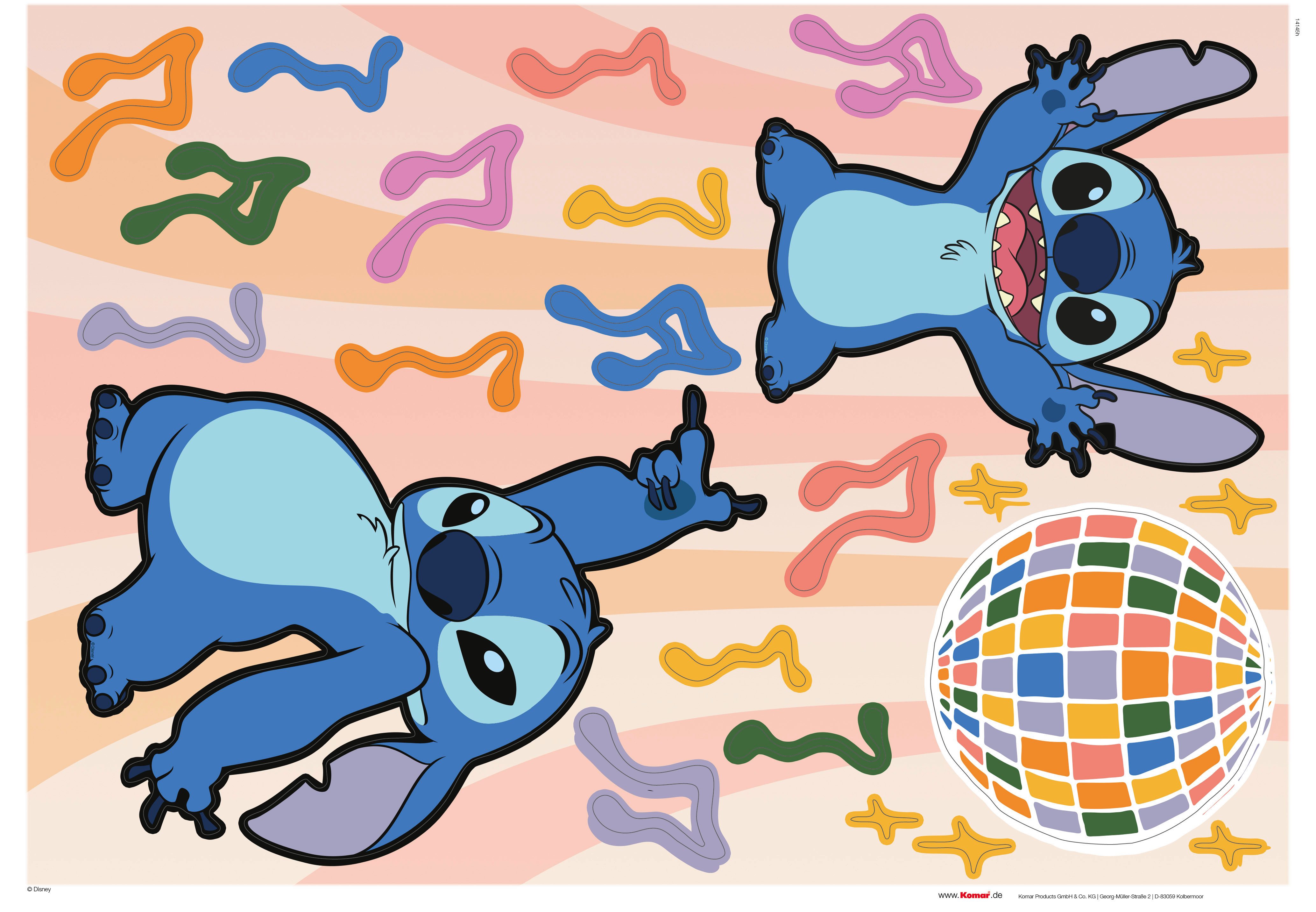 Komar Wandtattoo Stitch Music - Größe 50 x 70 cm (23 St), Künstler: Komar, selbstklebend, Wandsticker, Kinderzimmer