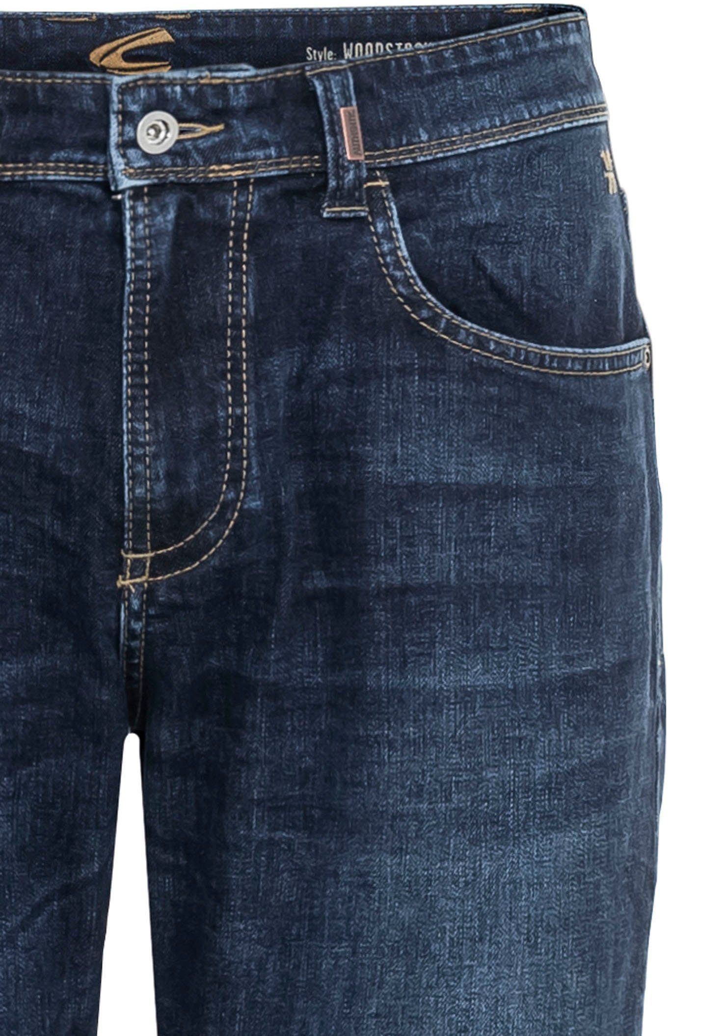 active 5-Pocket-Jeans WOODSTOCK dark-stone-blue camel